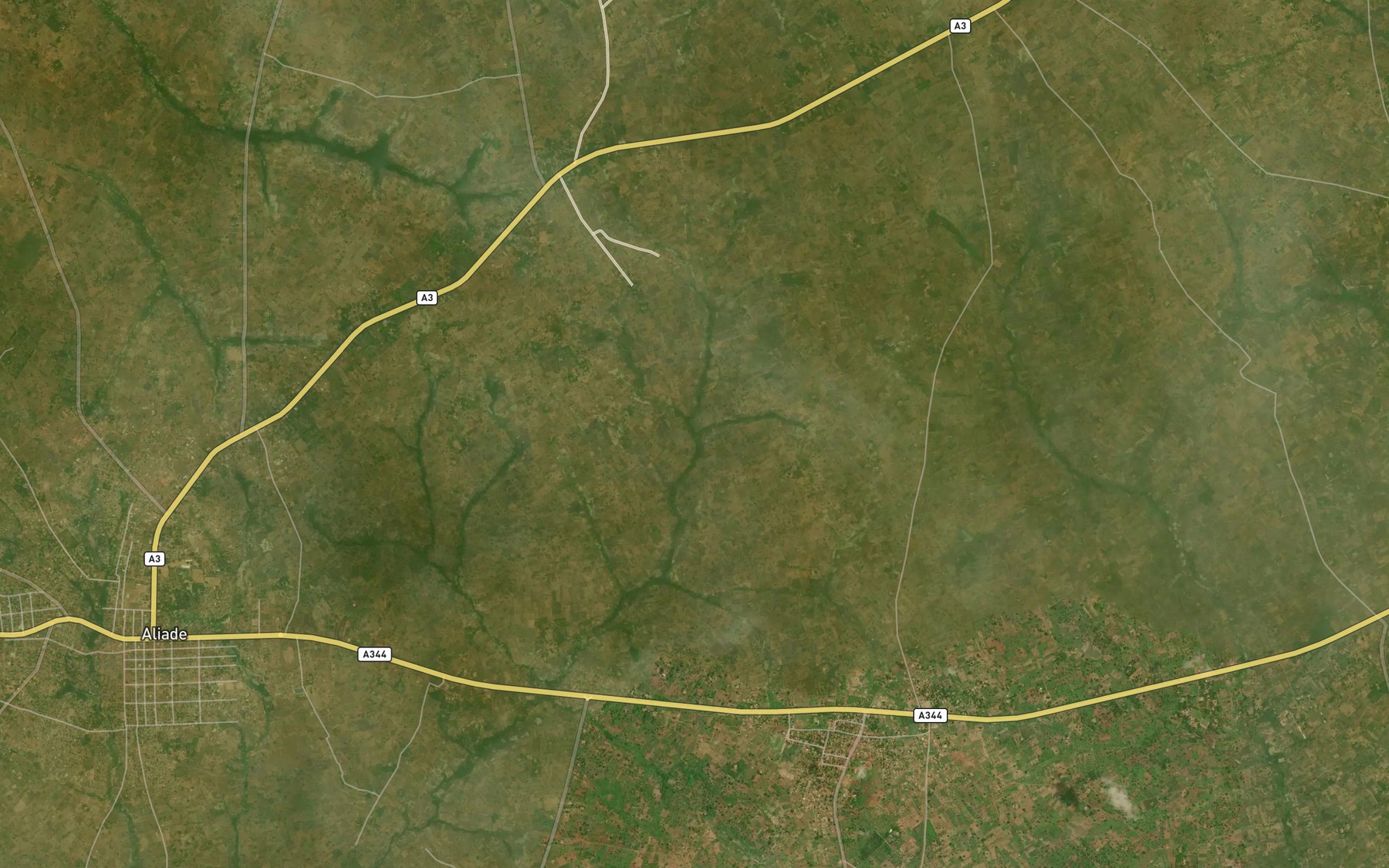 Satellite map of the Utari River