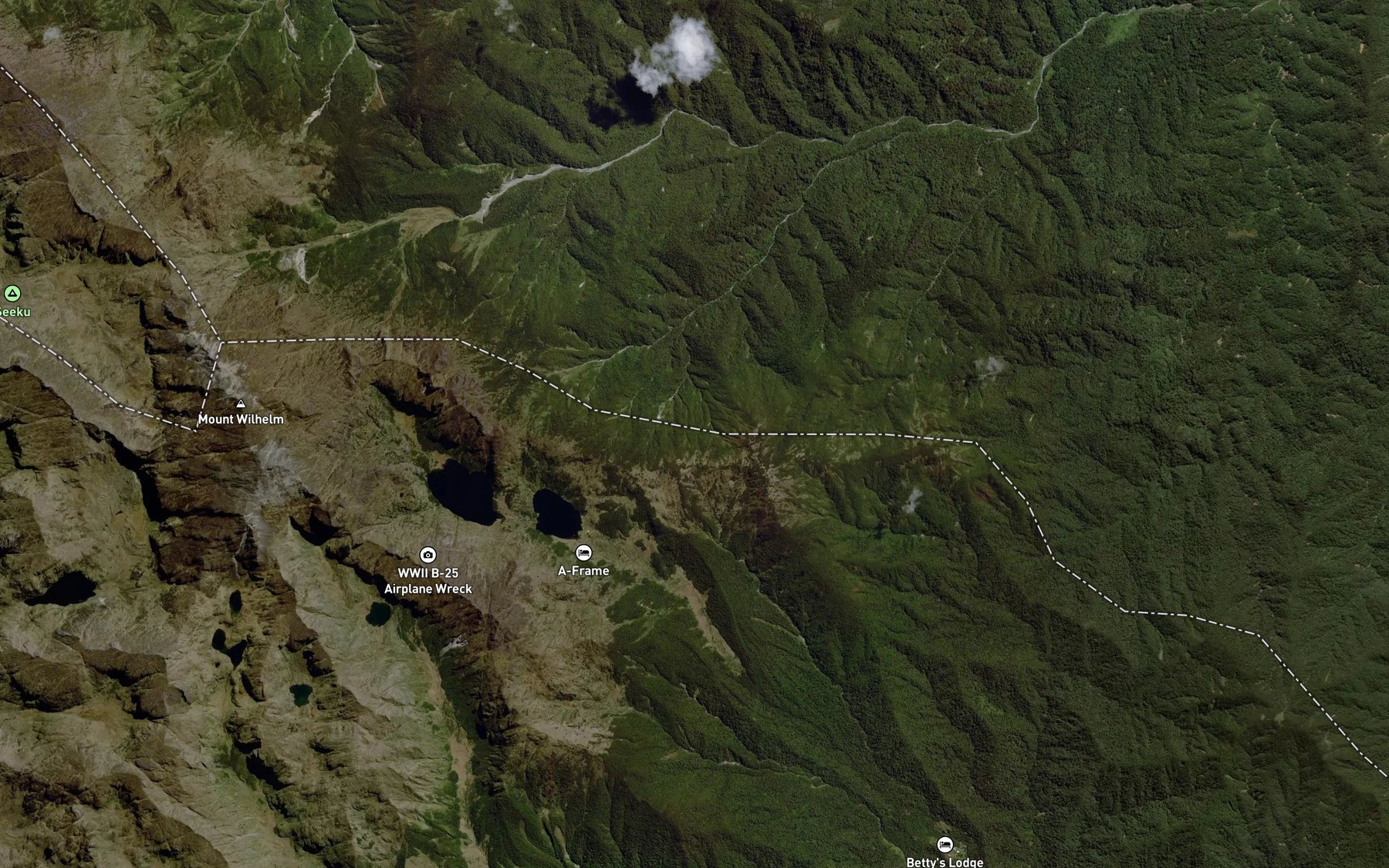 Satellite map of the Lake Piunde