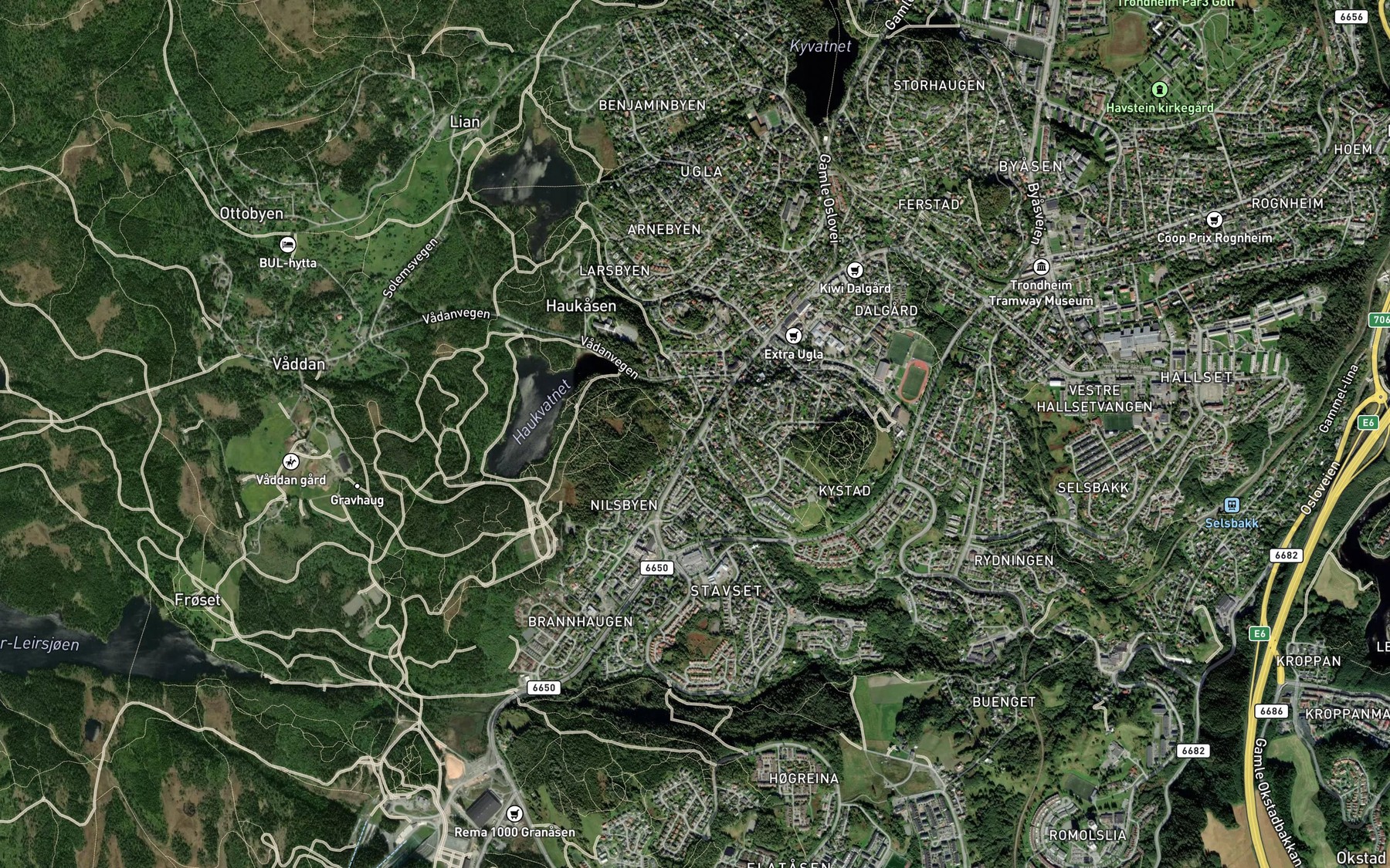 Satellite map of the Stolpstubekken