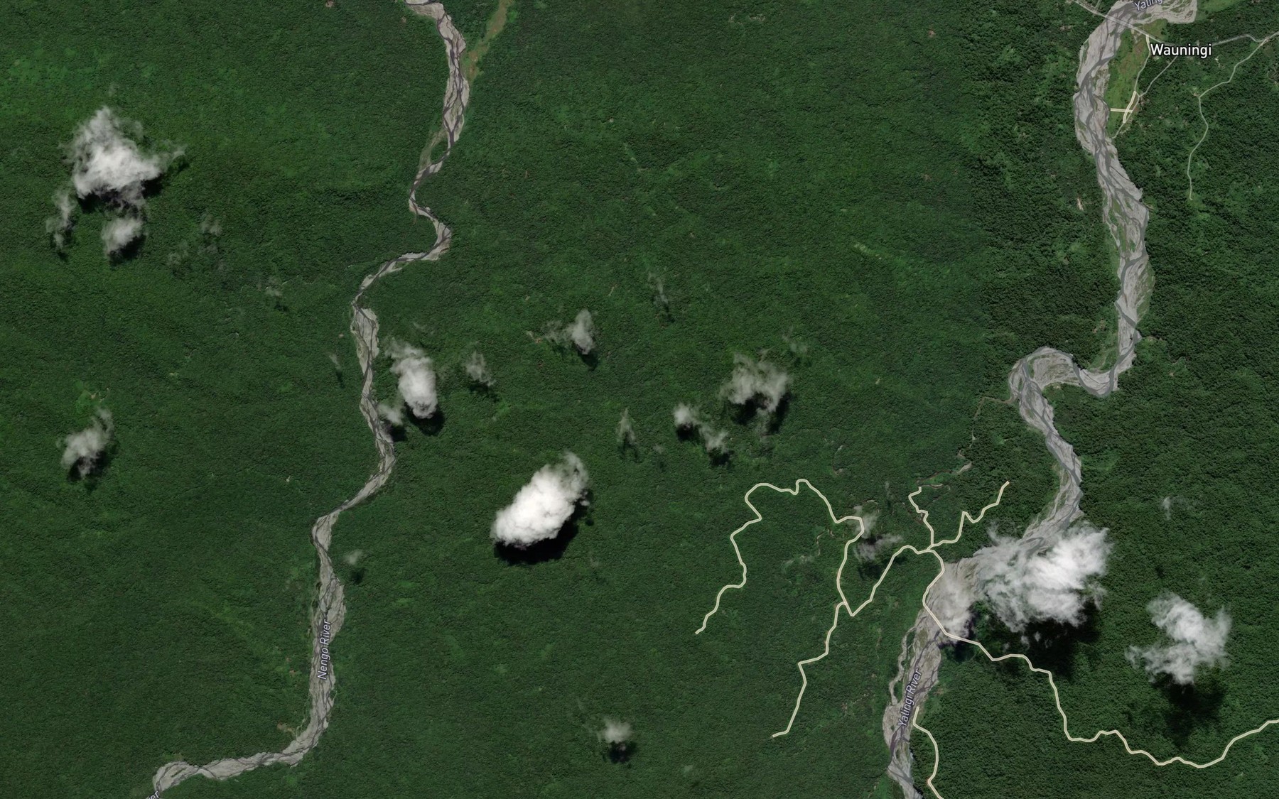 Satellite map of the Namuli Creek