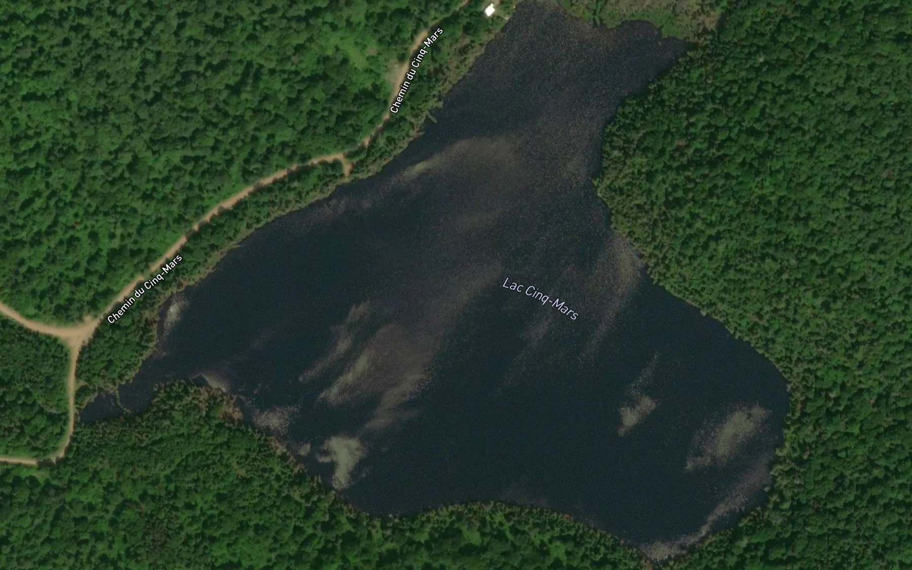 Satellite map of the Lac Cinq-Mars