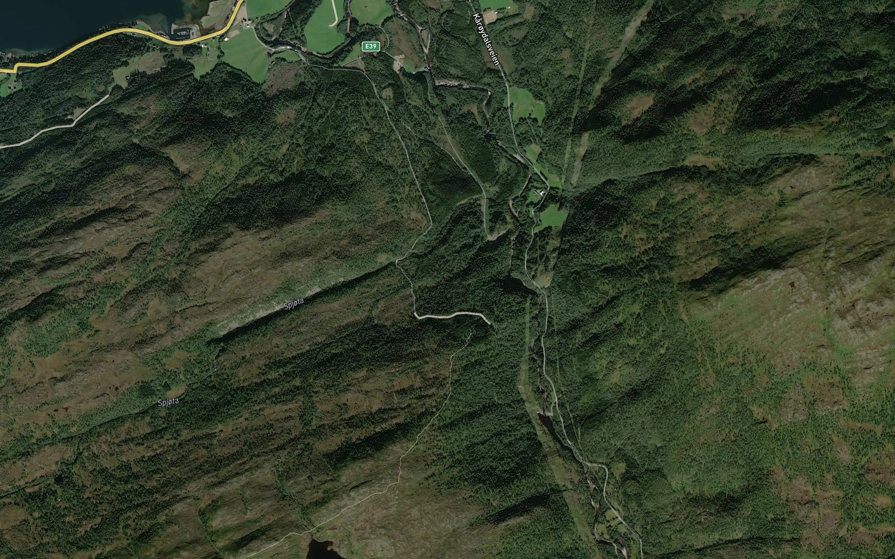 Satellite map of the Storlibekken