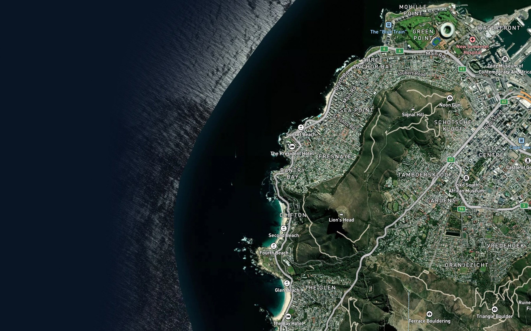 Satellite map of the Bantry Bay