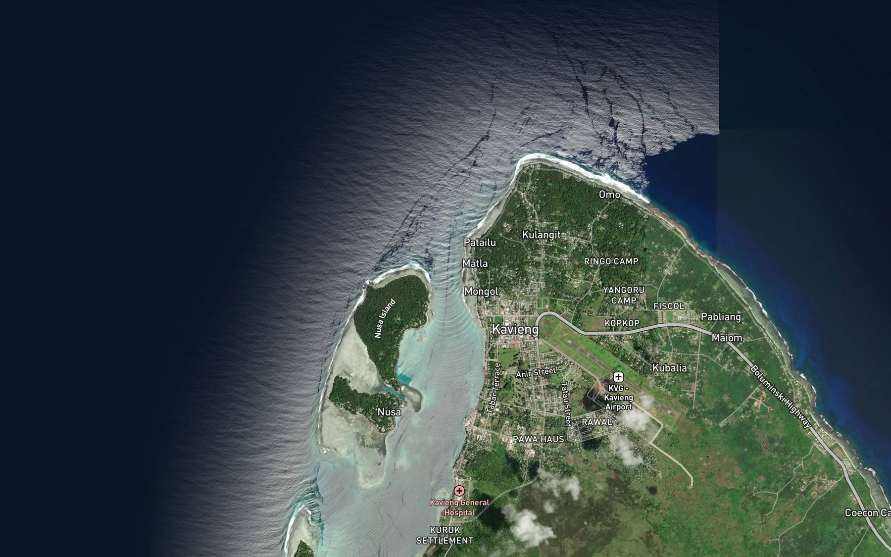 Satellite map of the North Entrance