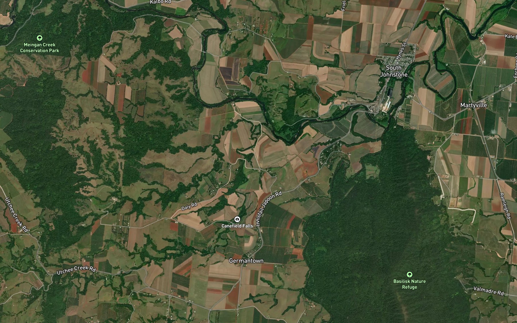 Satellite map of the Utchee Creek