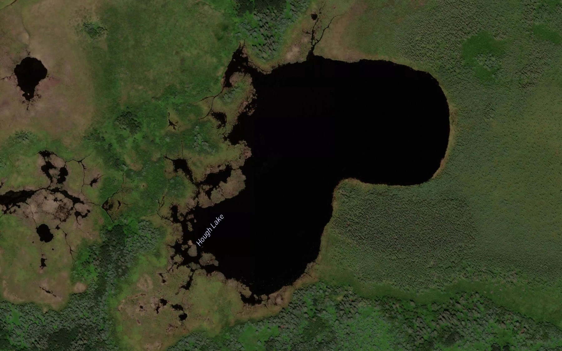 Satellite map of the Hough Lake