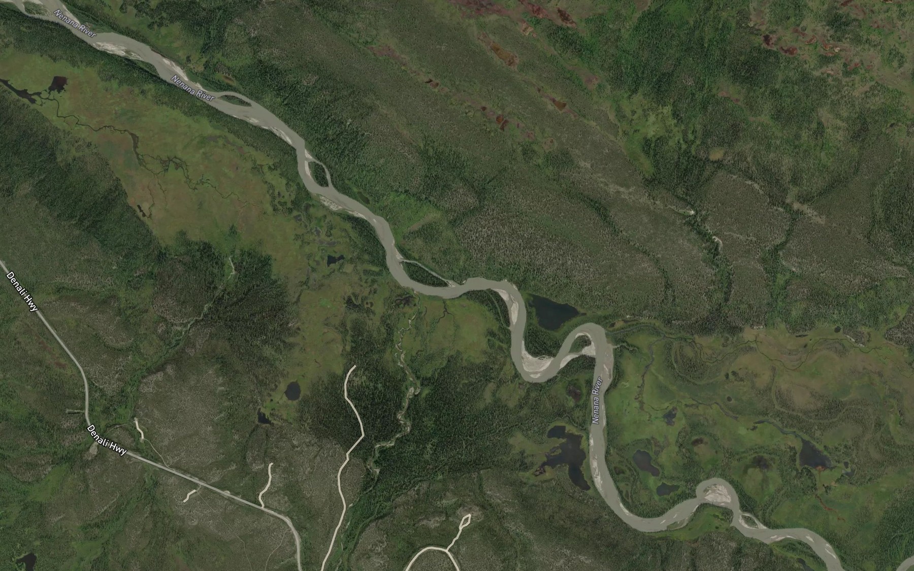 Satellite map of the Seattle Creek