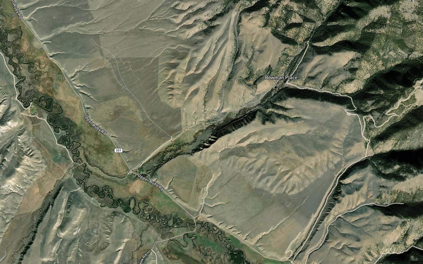 Satellite map of the Snapp Ditch Number Two