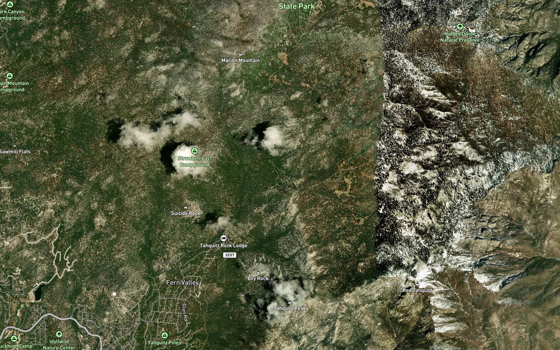 Satellite map of the Middle Spring