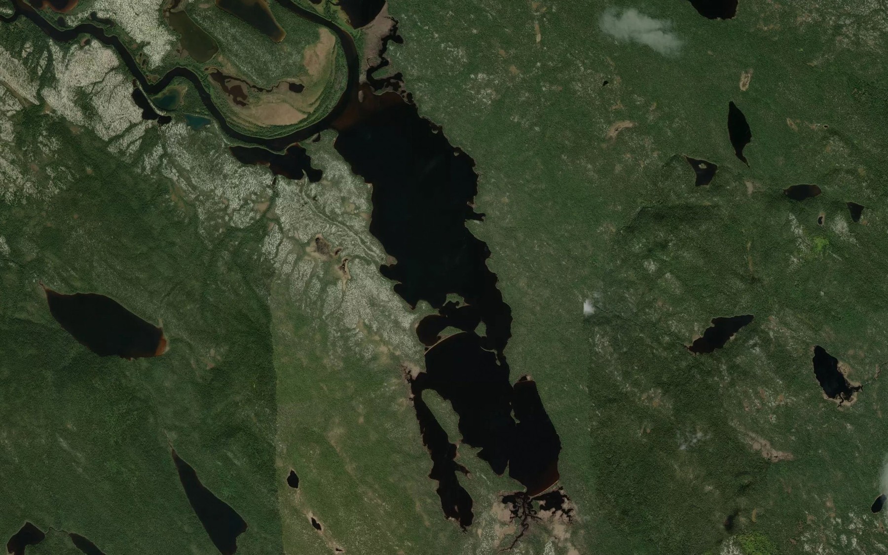 Satellite map of the Lac Le Marquand