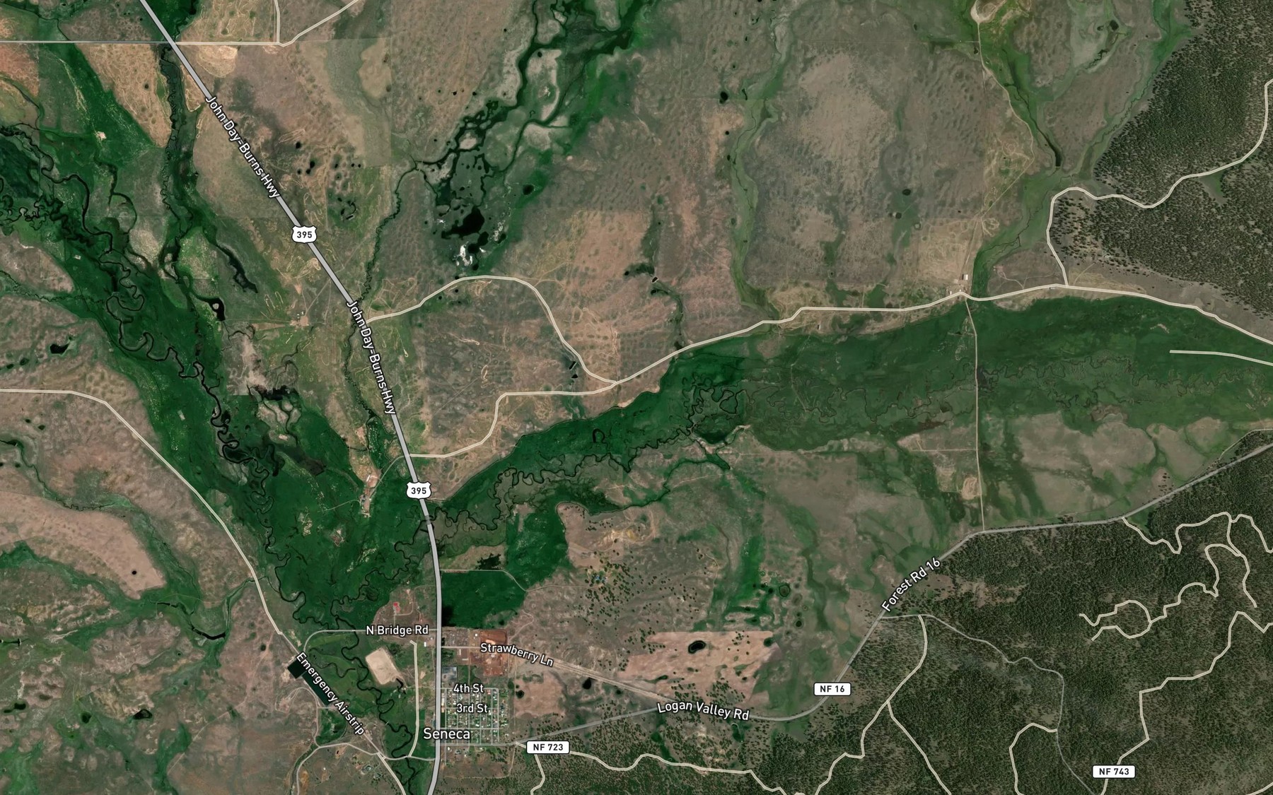 Satellite map of the Southworth Ditch