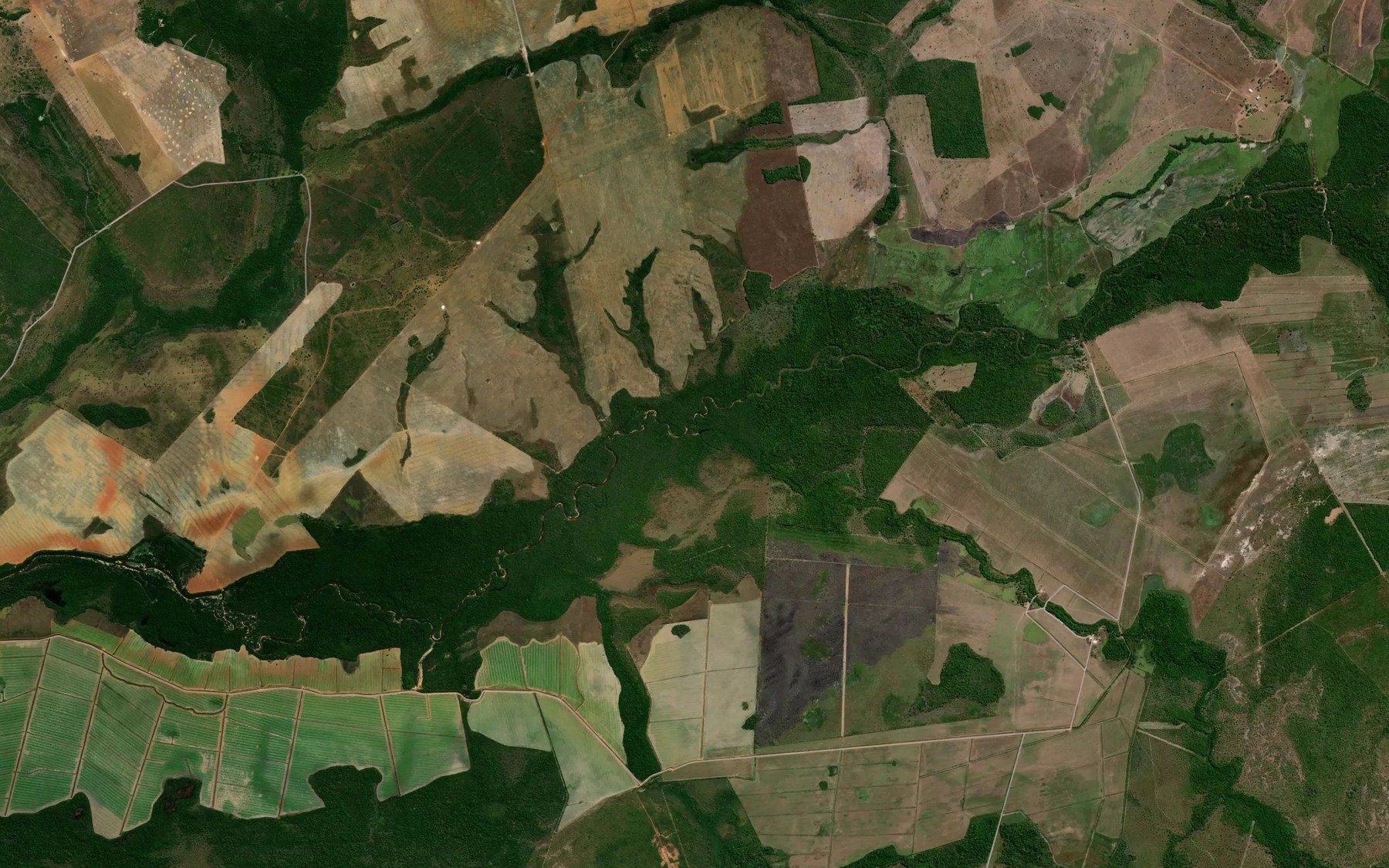 Satellite map of the Rio das Pedras