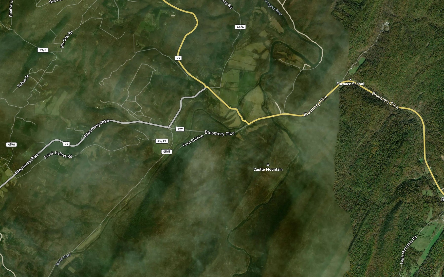 Satellite map of the Linnie Hiett Spring