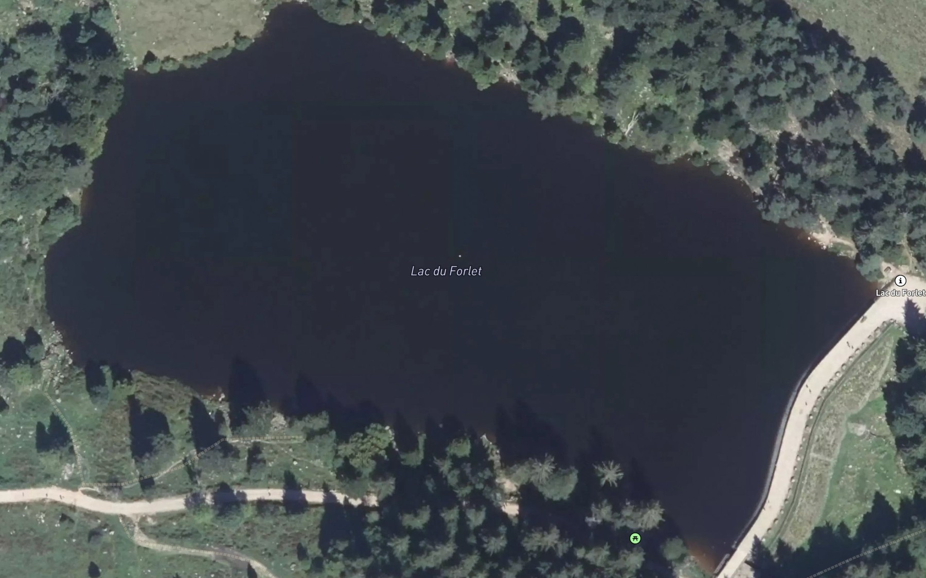 Satellite map of the lac des Truites - du Forlet