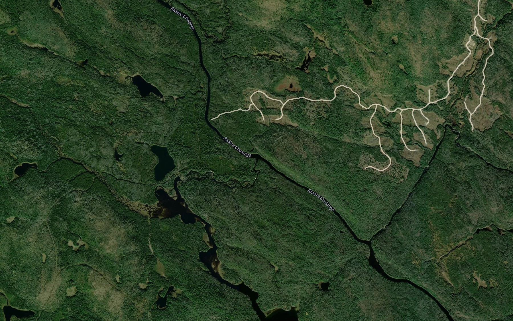 Satellite map of the Ruisseau Bryson