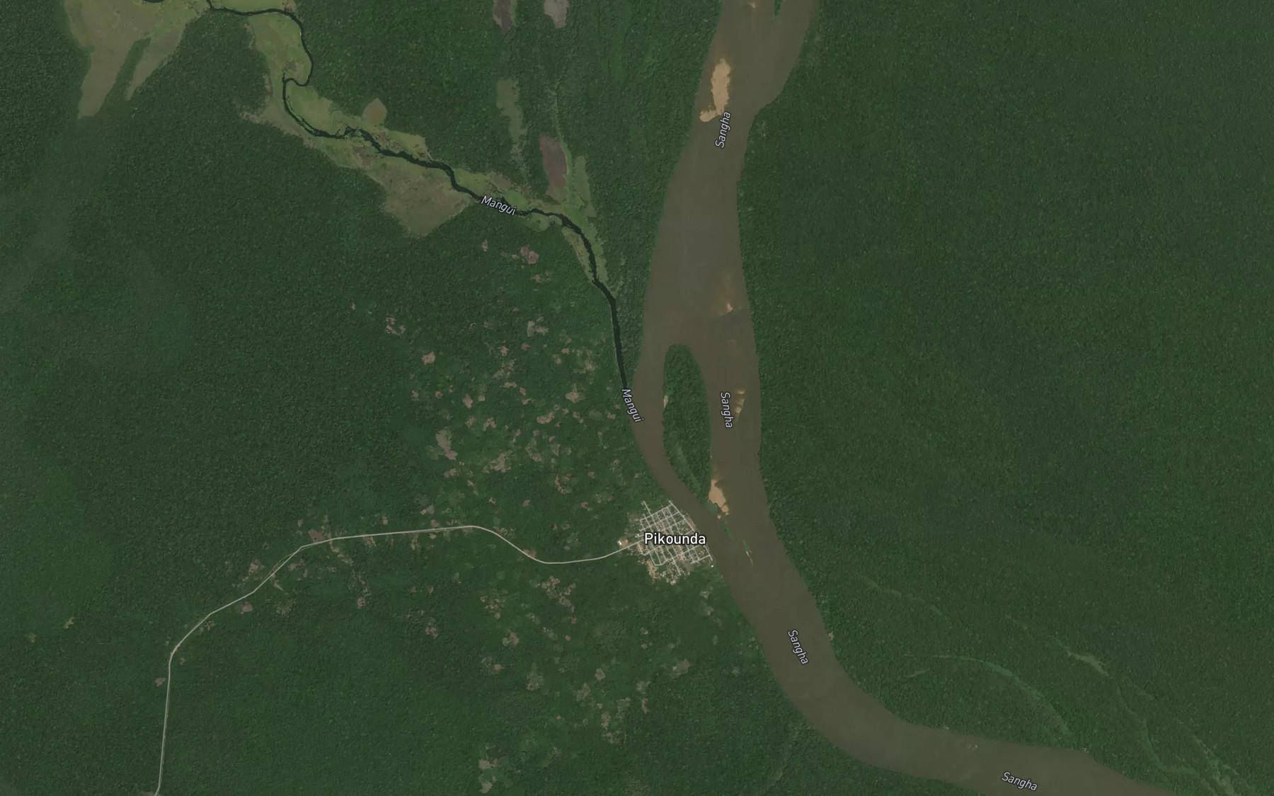 Satellite map of the Ebangui