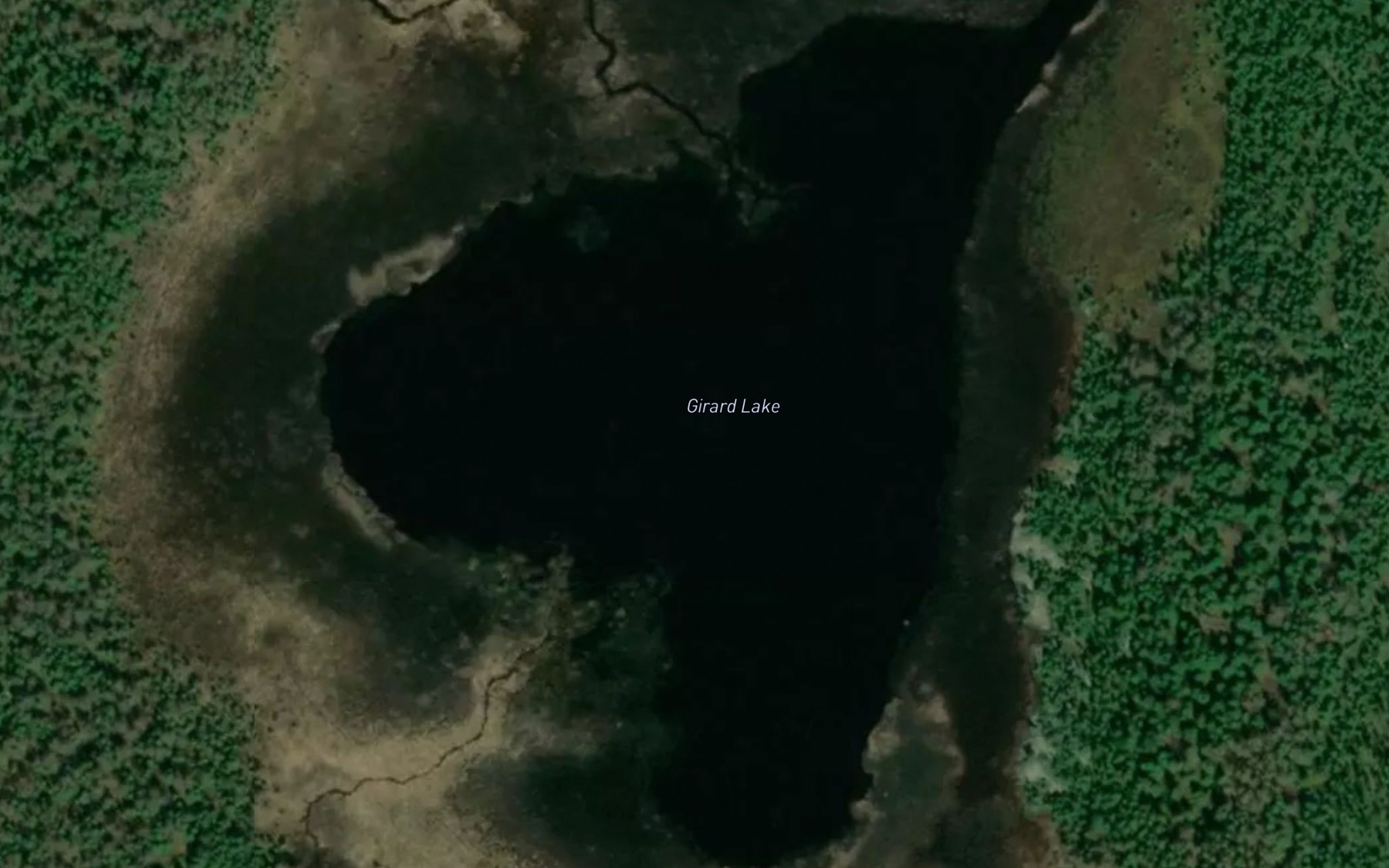Satellite map of the Girard Lake