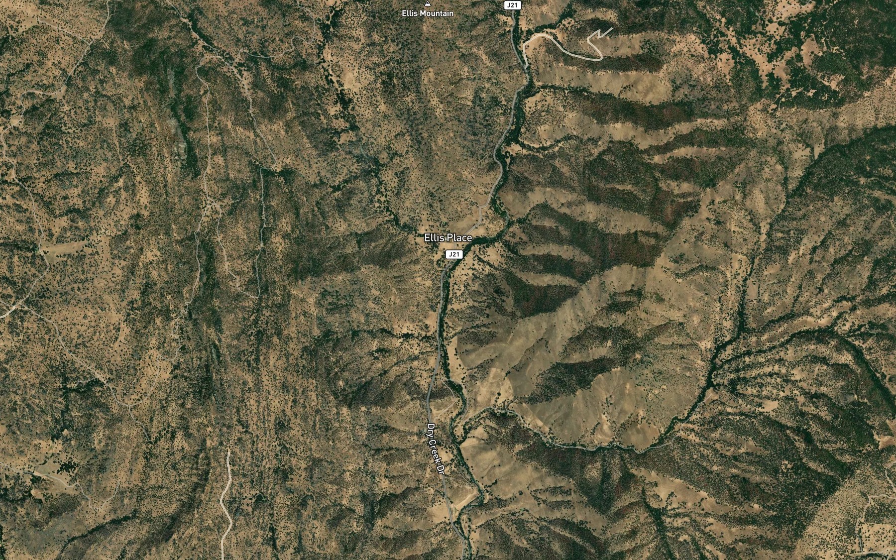 Satellite map of the Bear Creek