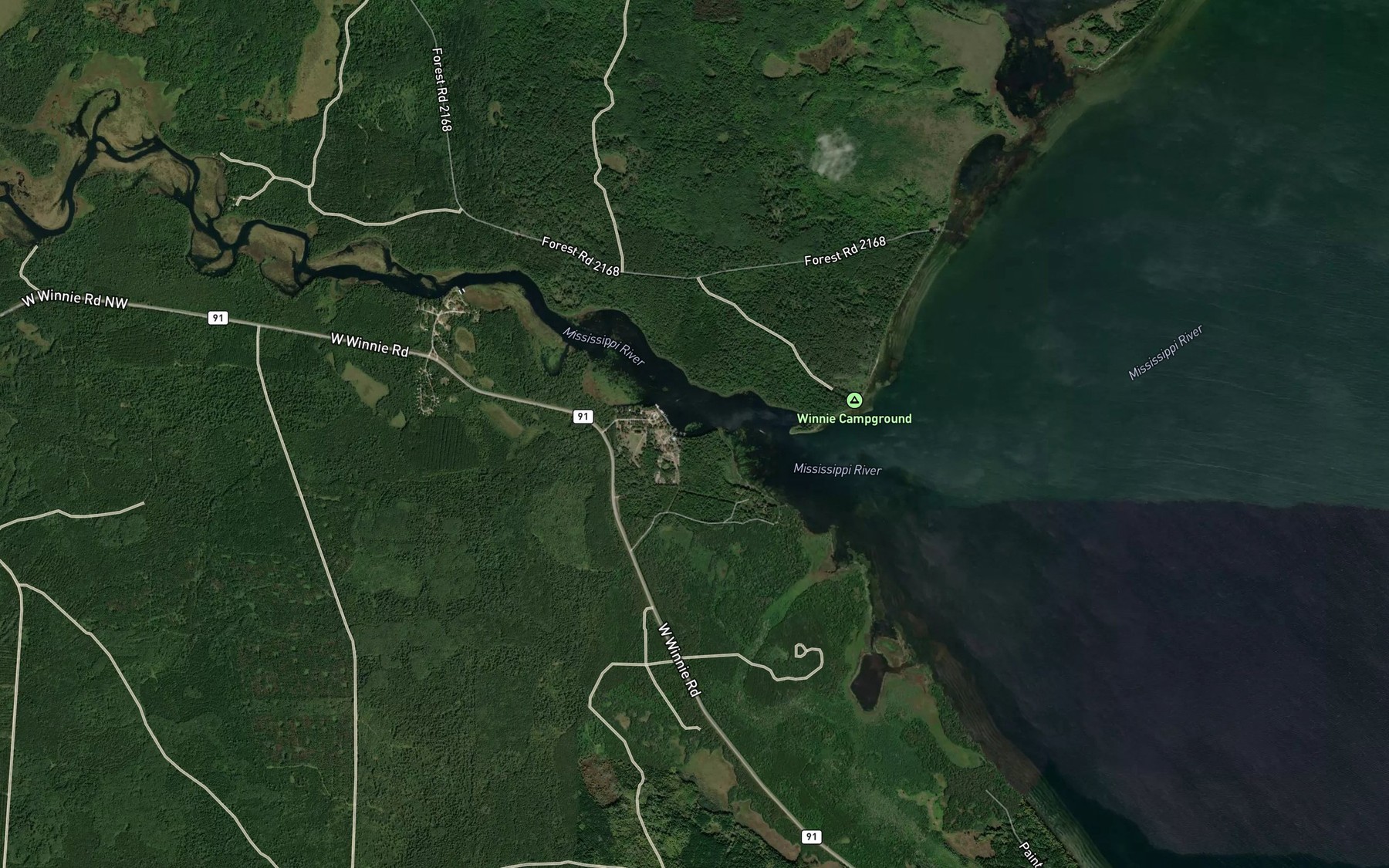 Satellite map of the Spot 1