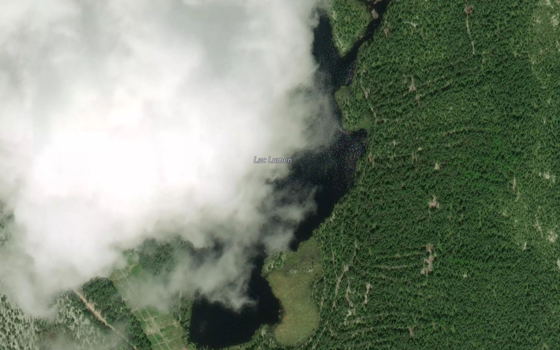 Satellite map of the Lac Lumen
