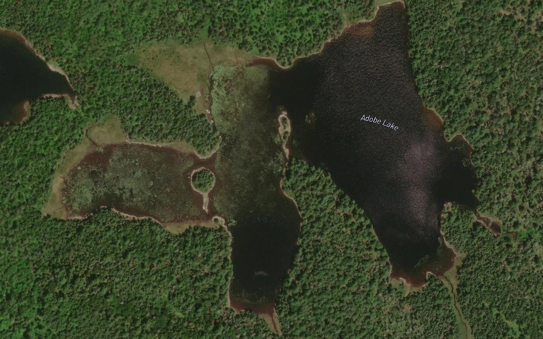 Satellite map of the Adobe Lake