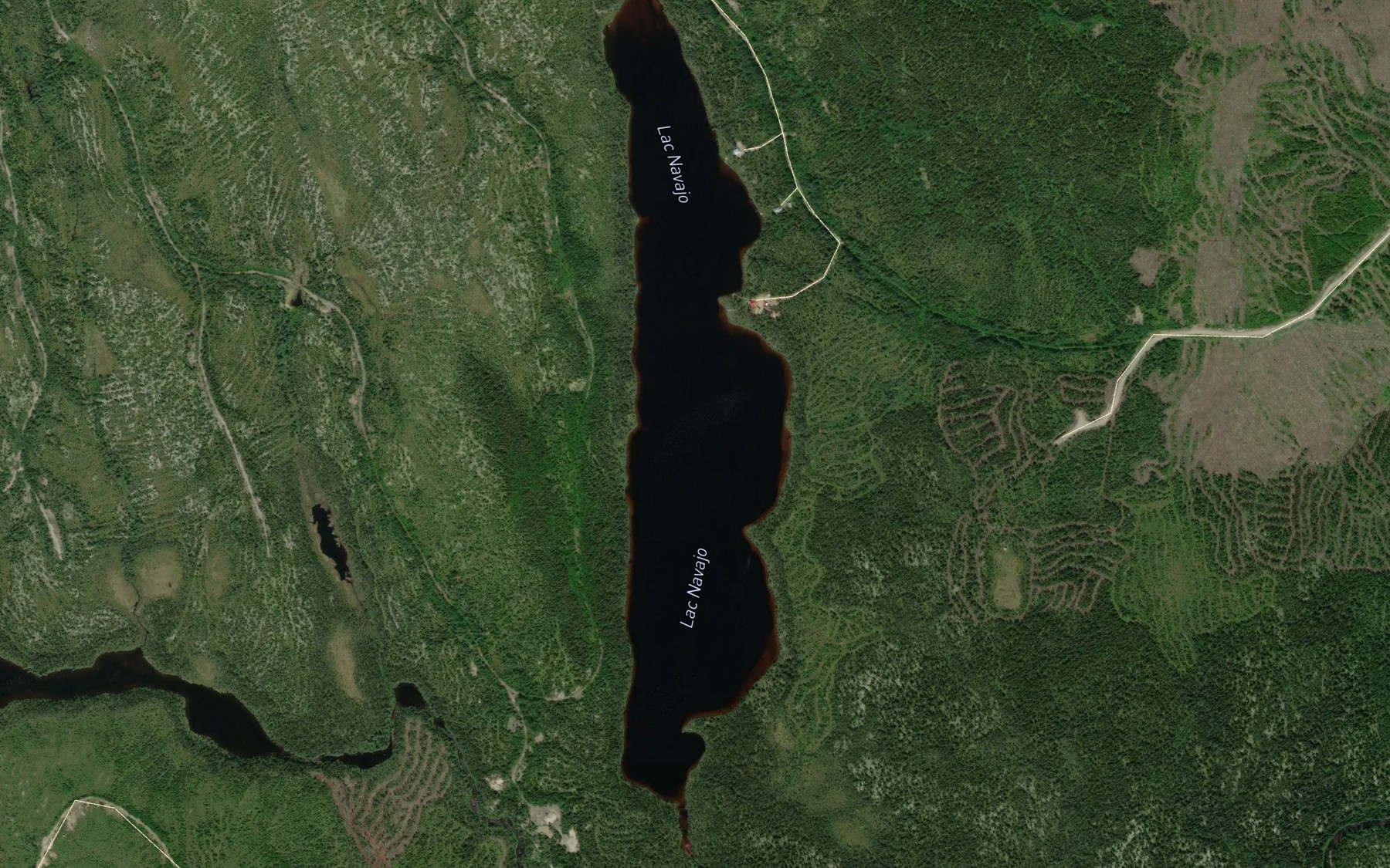 Satellite map of the Lac Navajo