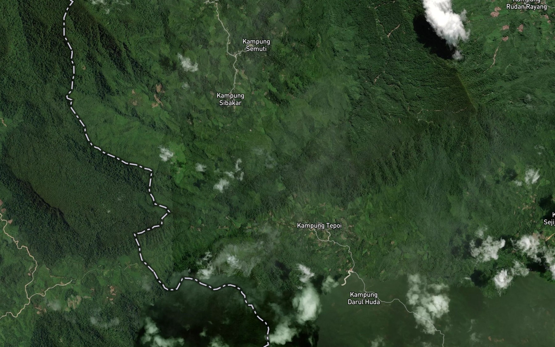 Satellite map of the Sungai Saan