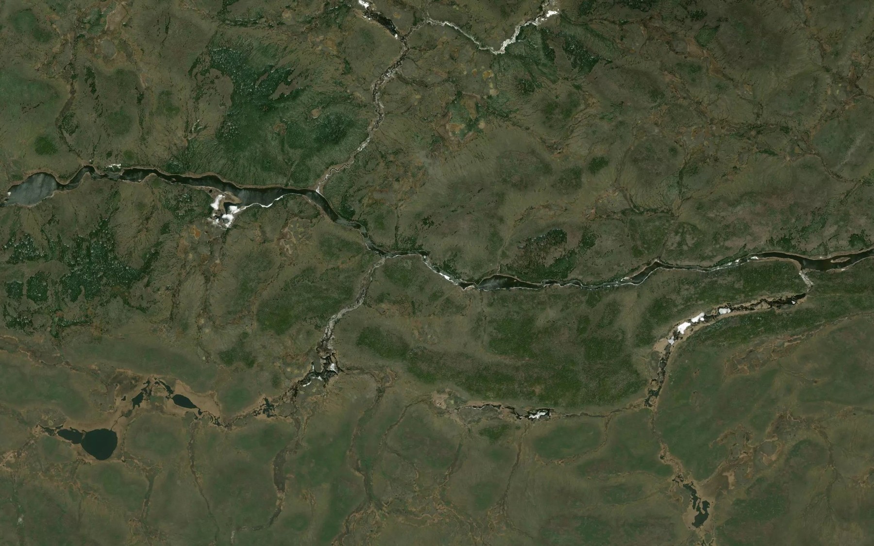Satellite map of the James Gray Rapids