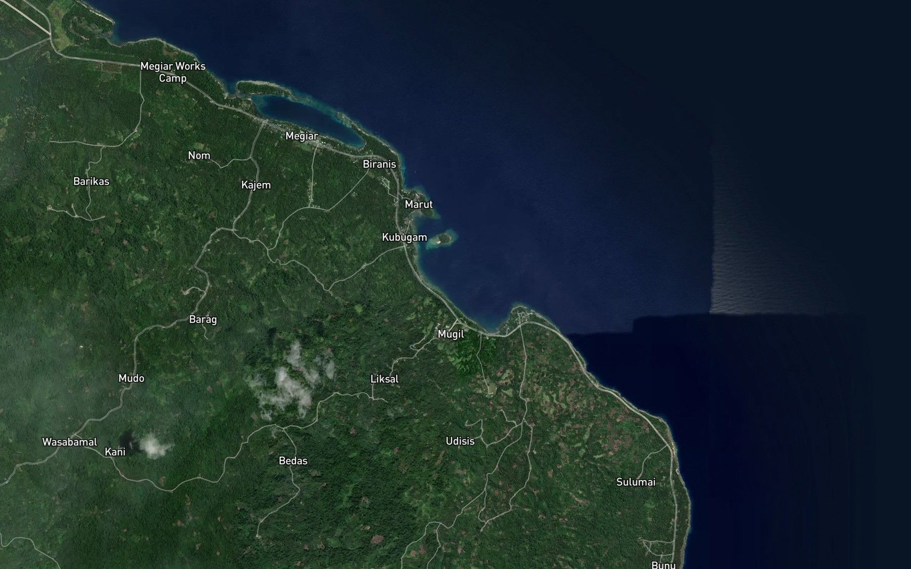 Satellite map of the Mugil Harbour