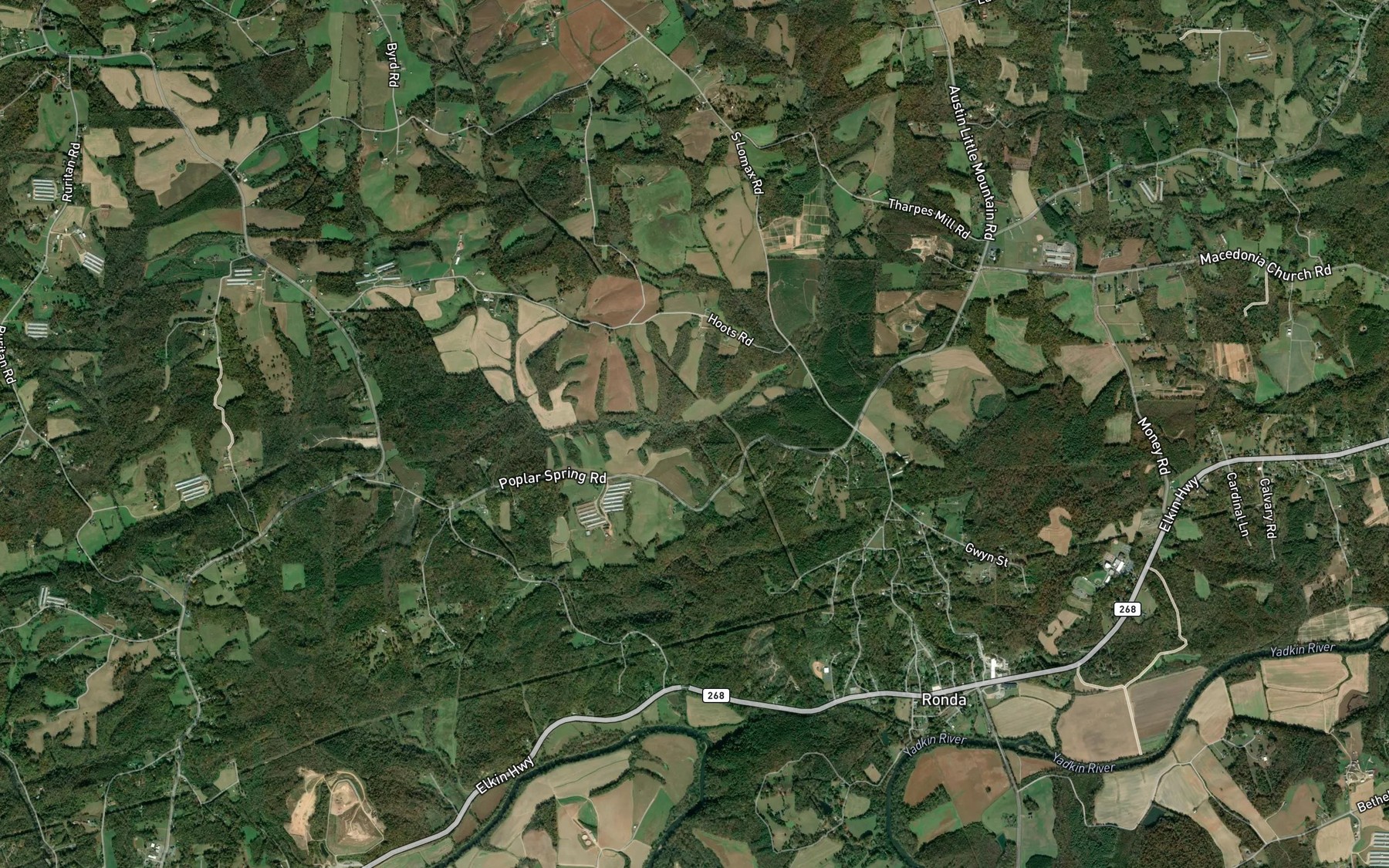 Satellite map of the Little Bugaboo Creek