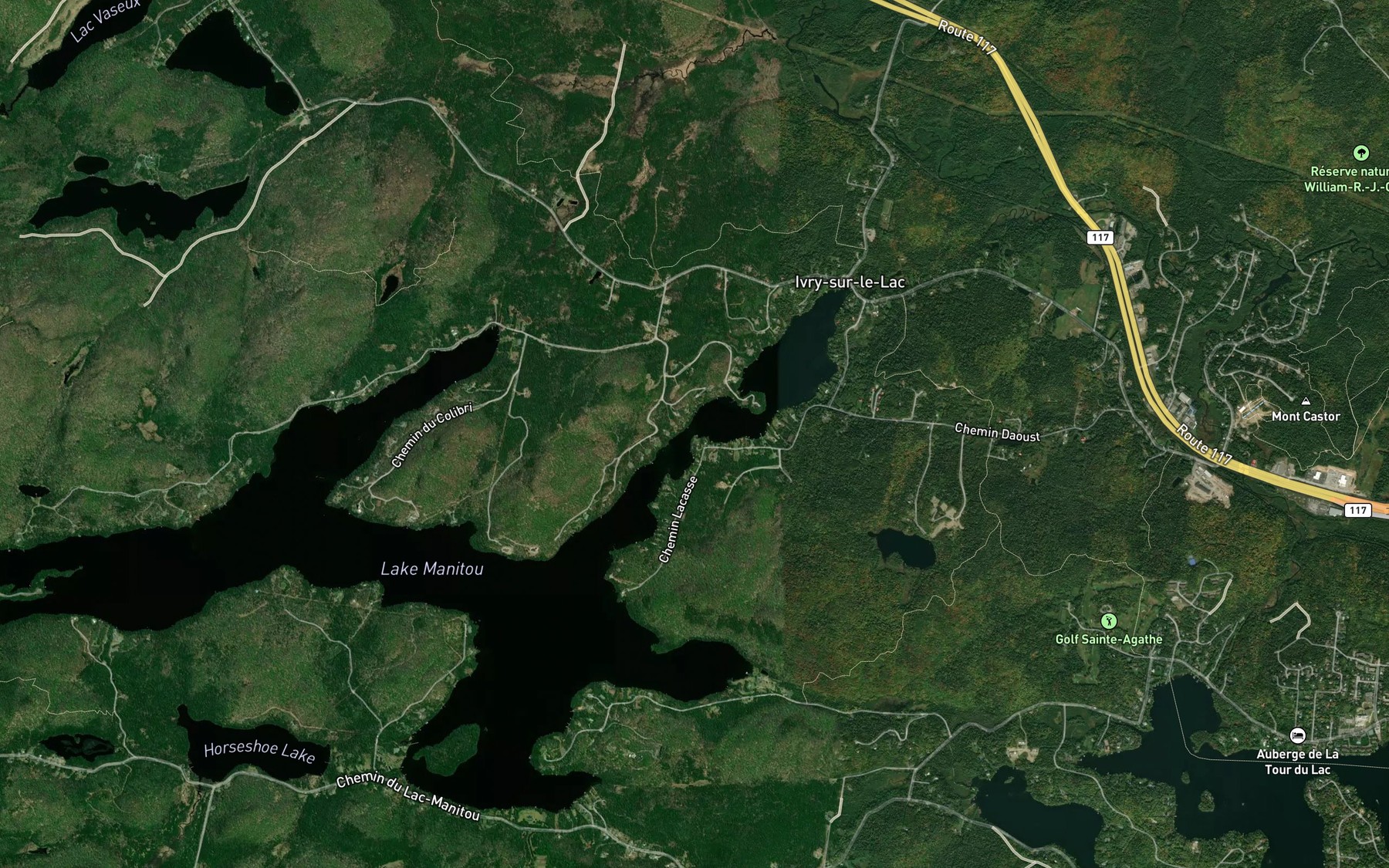 Satellite map of the Baie a Lacasse