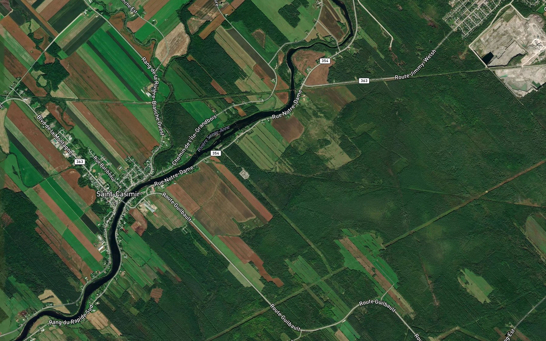 Satellite map of the Branche Arcand