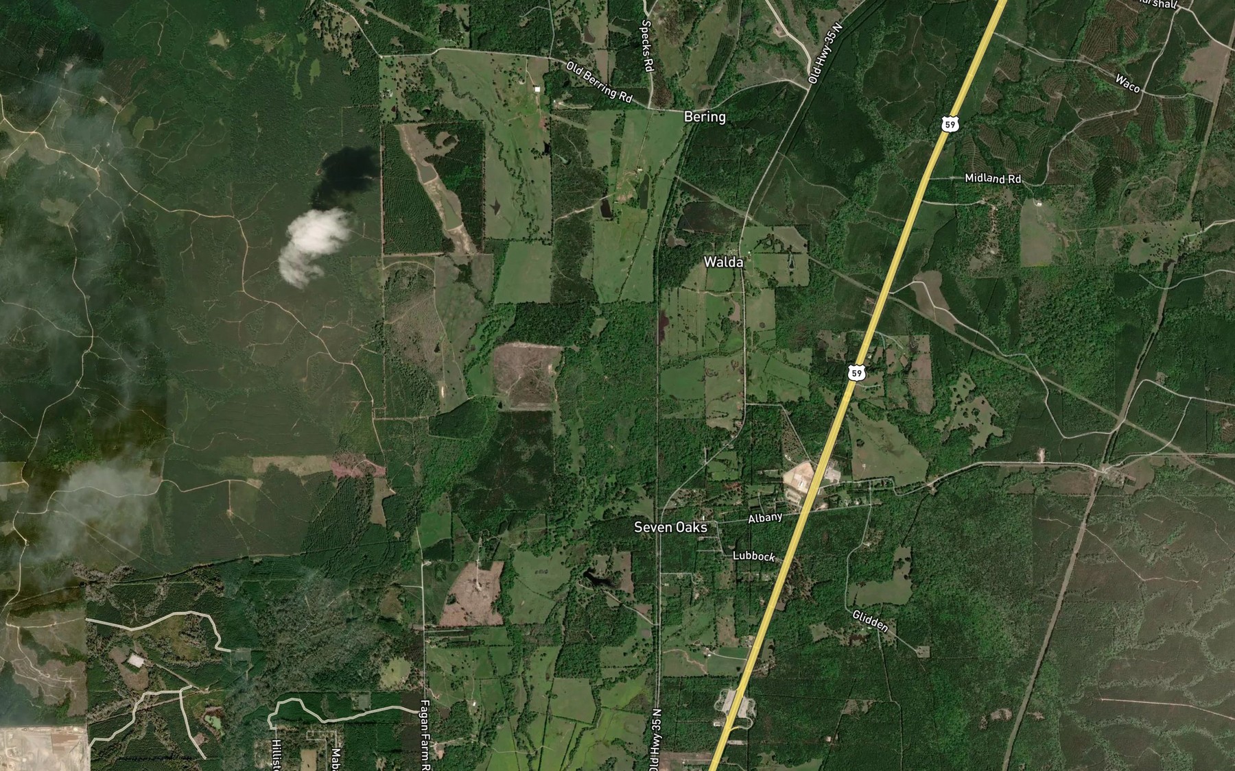 Satellite map of the Wills Creek