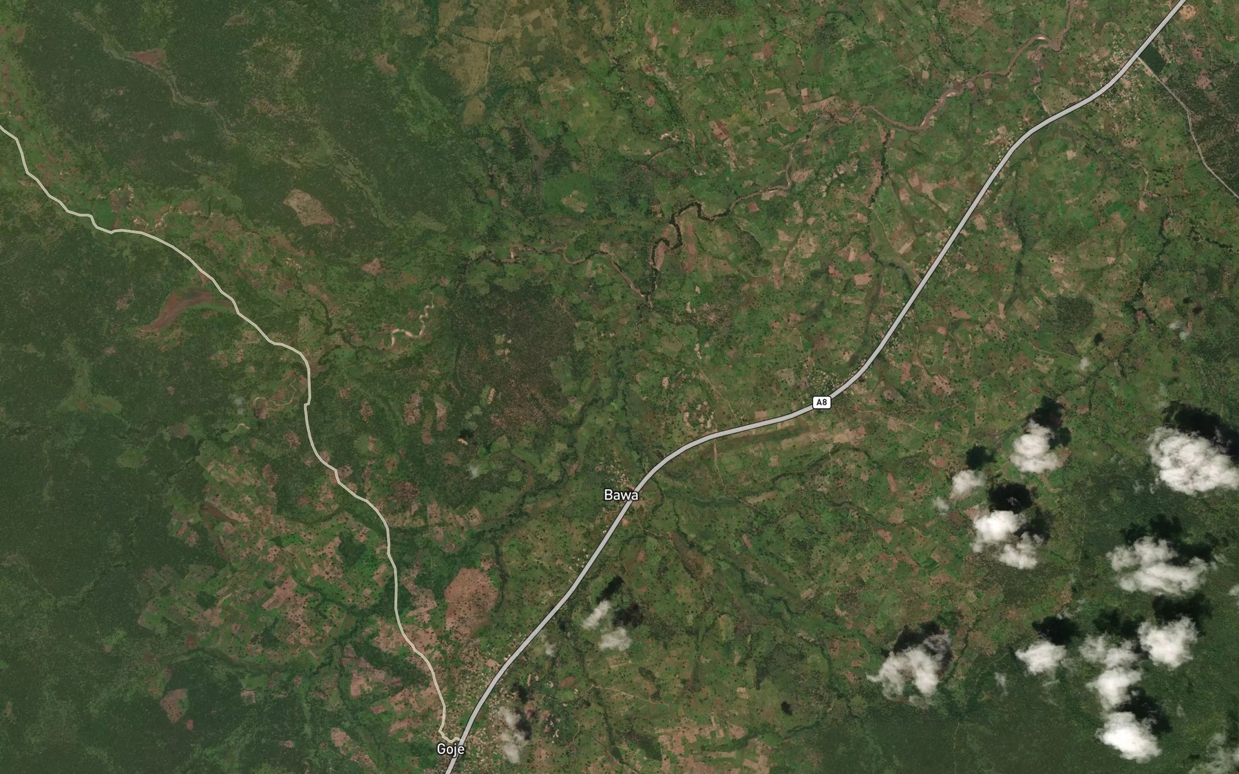 Satellite map of the River Karkadum
