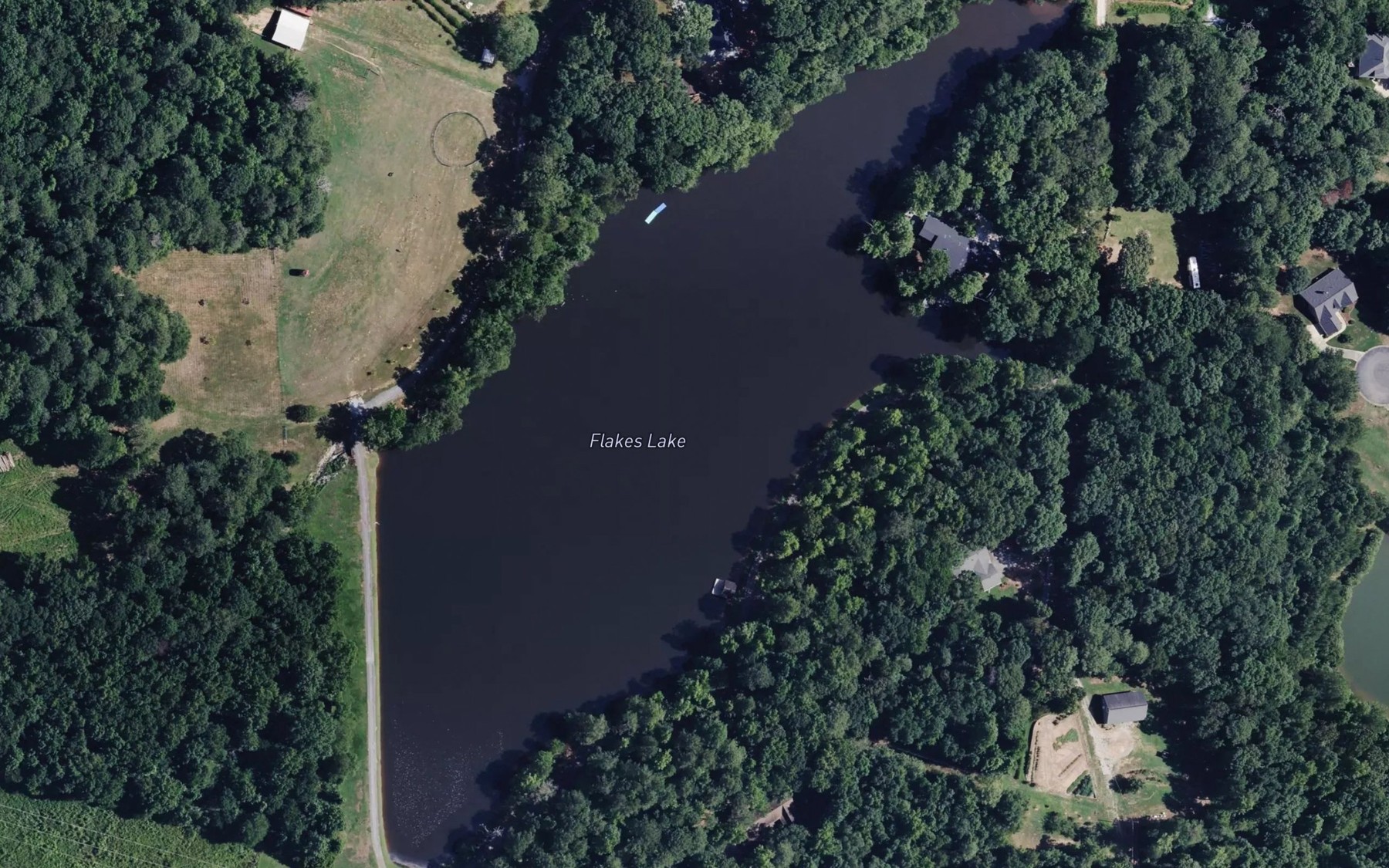 Satellite map of the Flakes Lake