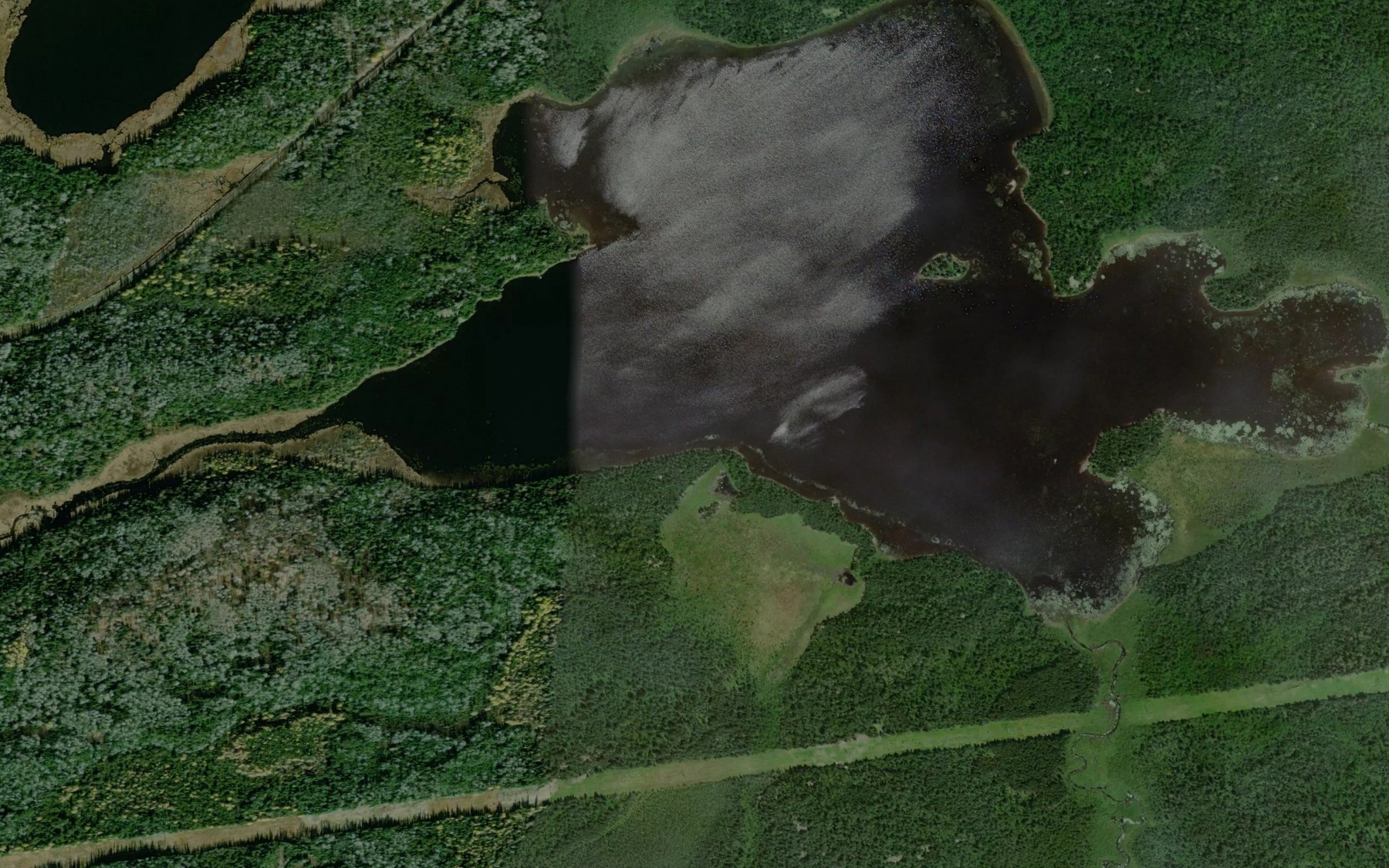Satellite map of the Jackfish Lake