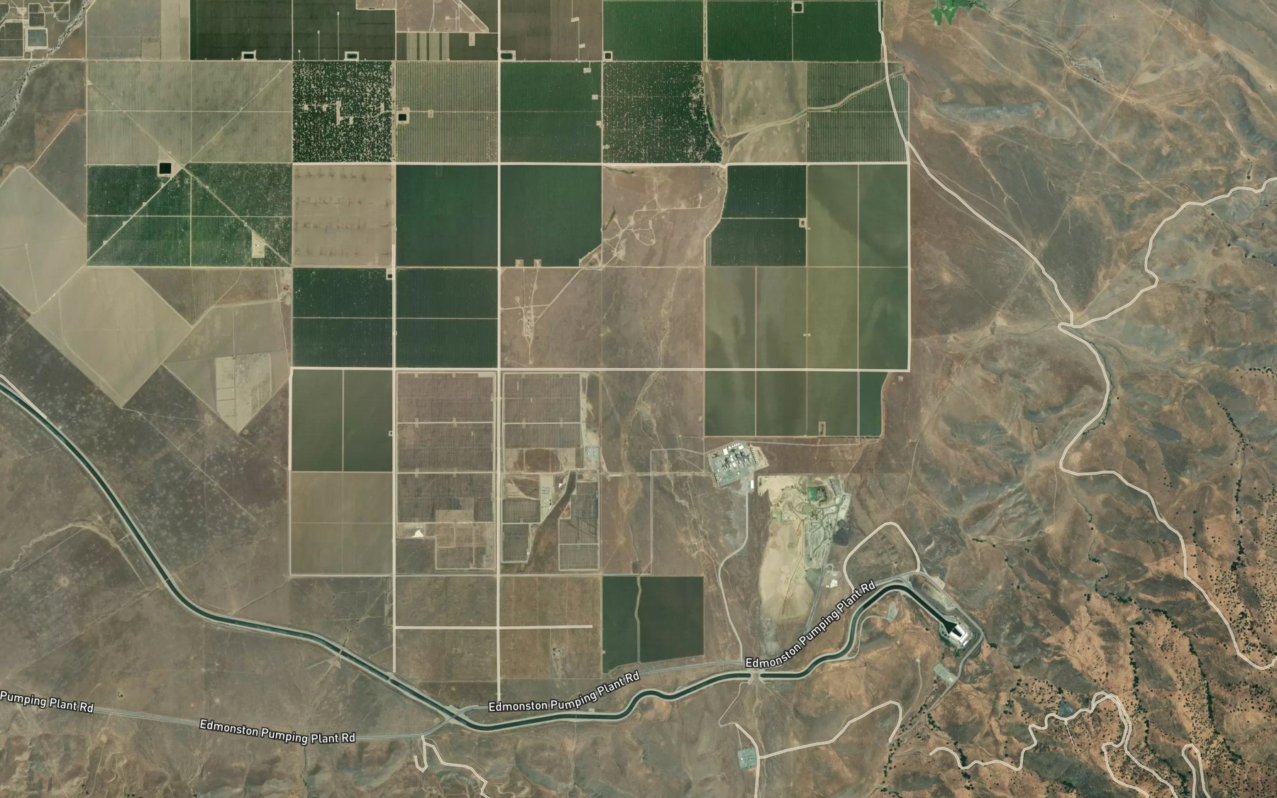 Satellite map of the Cattle Creek