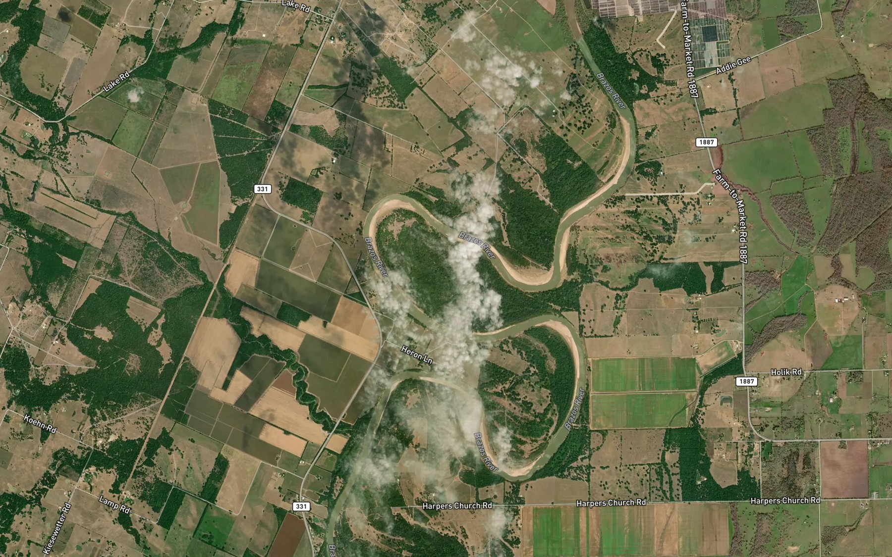 Satellite map of the Wildcat Bend