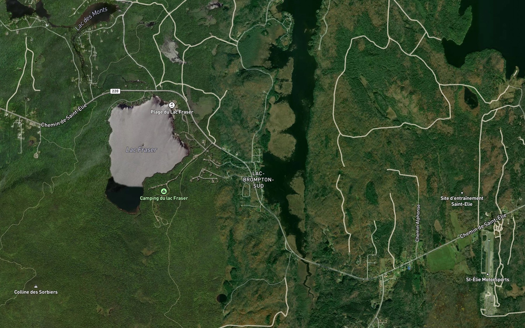 Satellite map of the Riviere aux Herbages