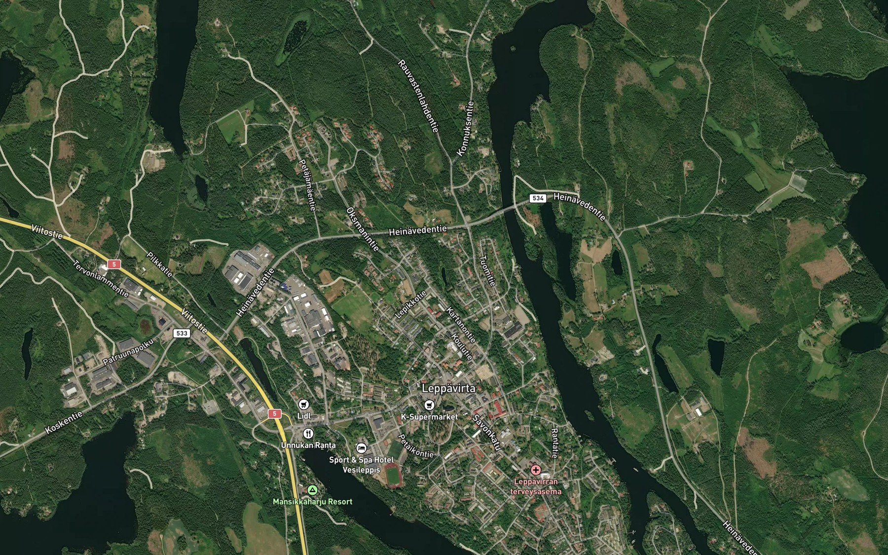 Satellite map of the Ruutanalampi