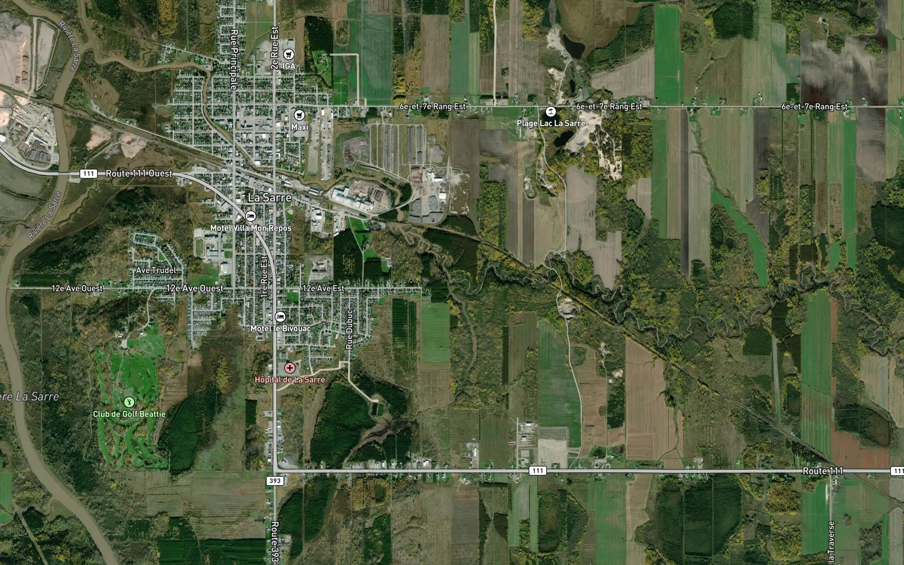 Satellite map of the Cours d'eau Noel