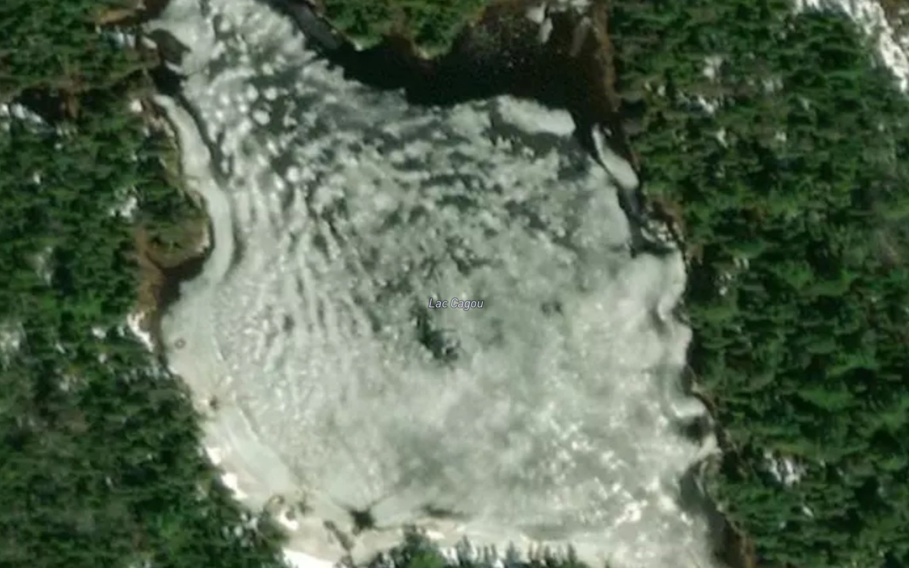 Satellite map of the Lac Cagou