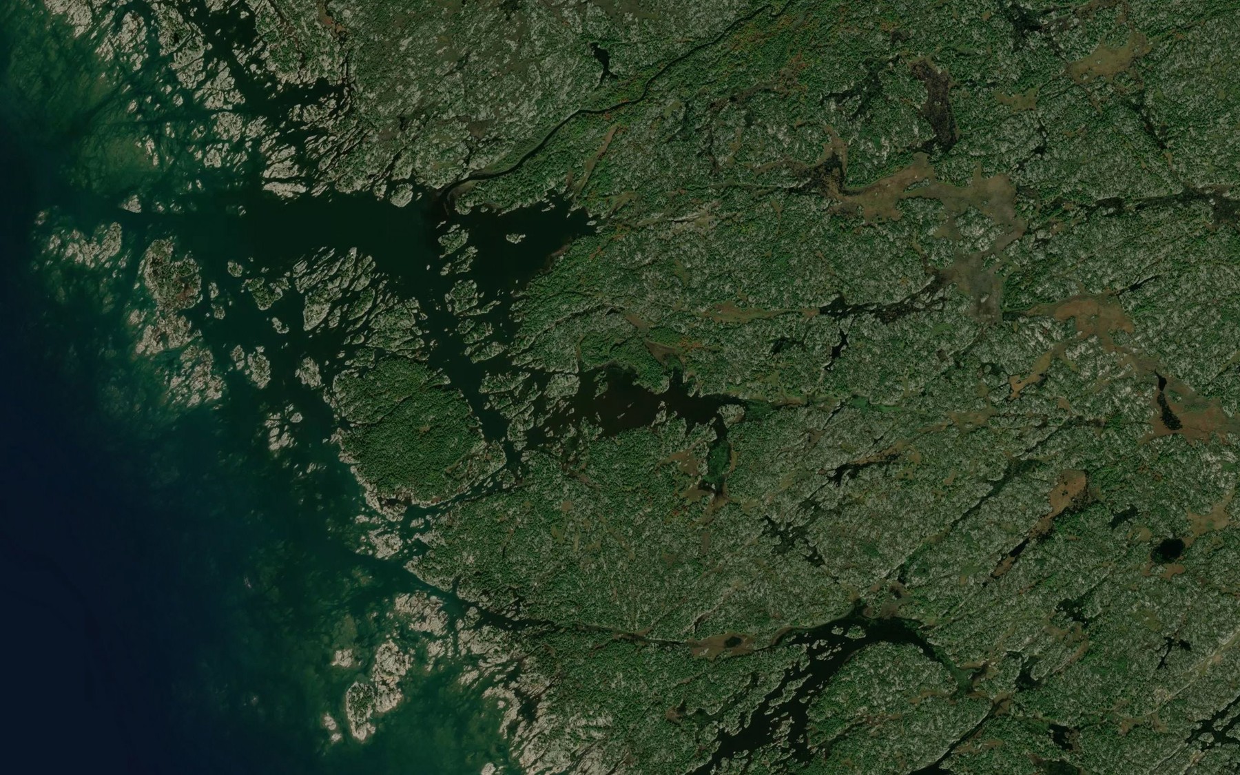 Satellite map of the Prisque Bay