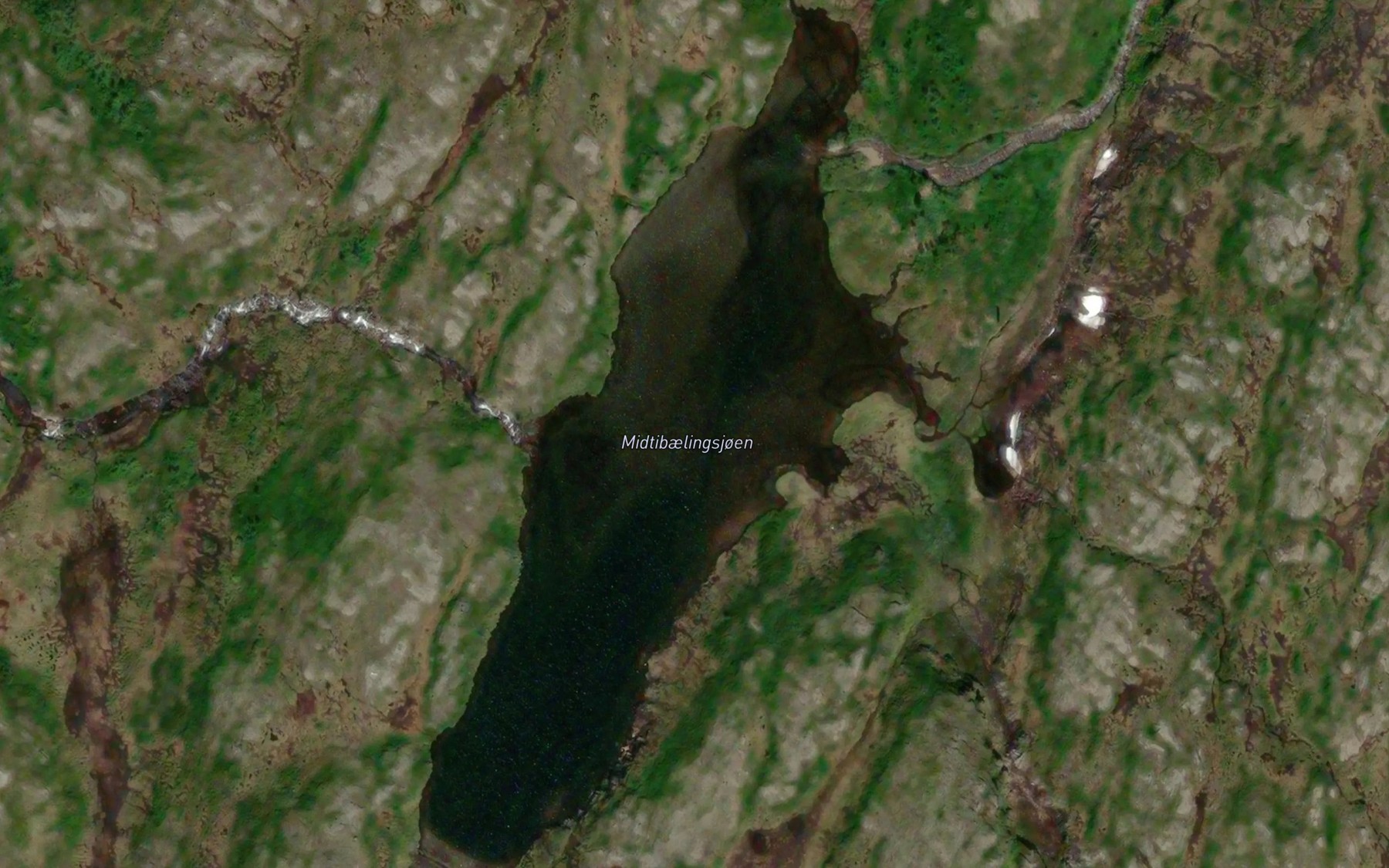 Satellite map of the Midtibaelingsjoen