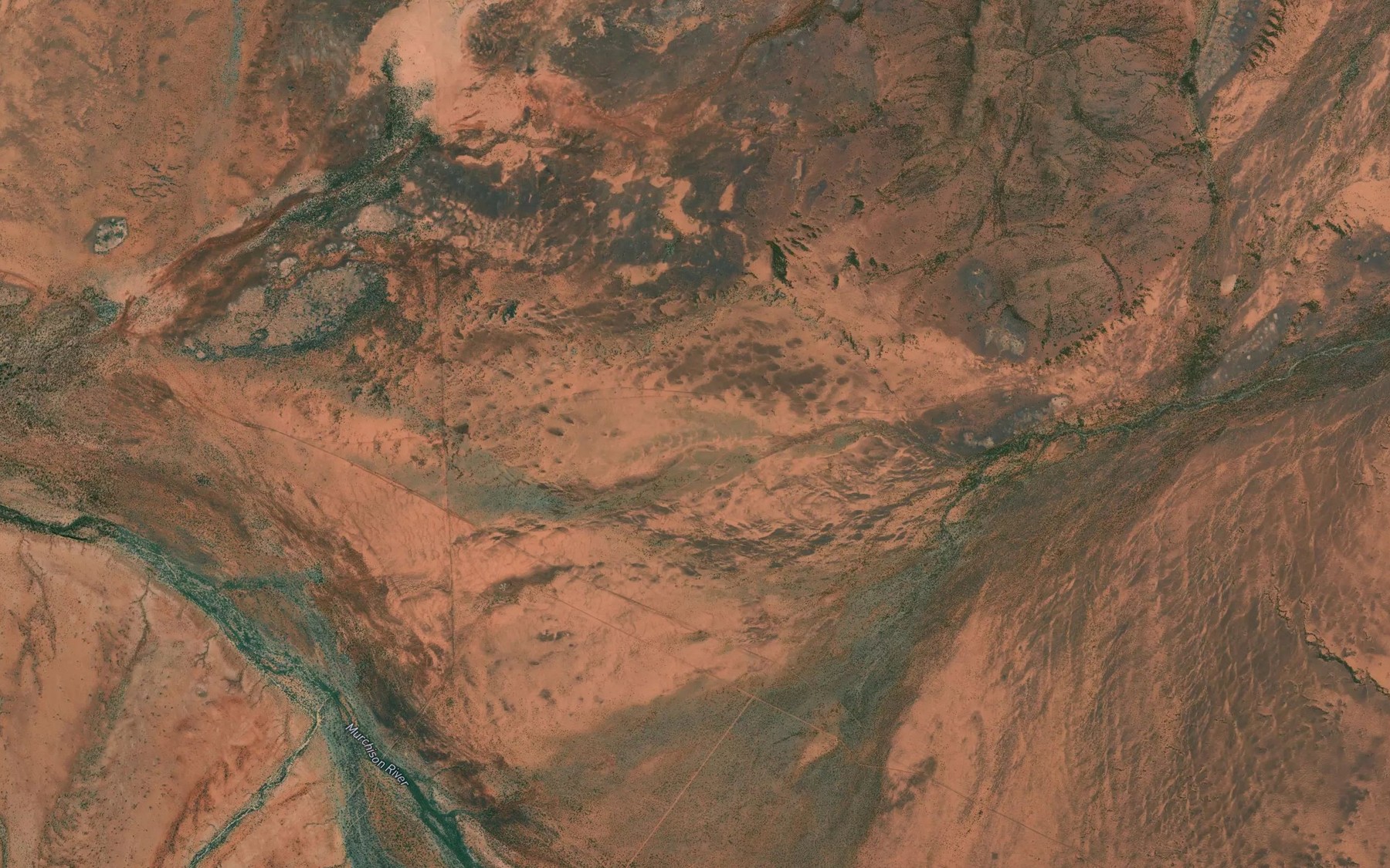 Satellite map of the Millidie Creek