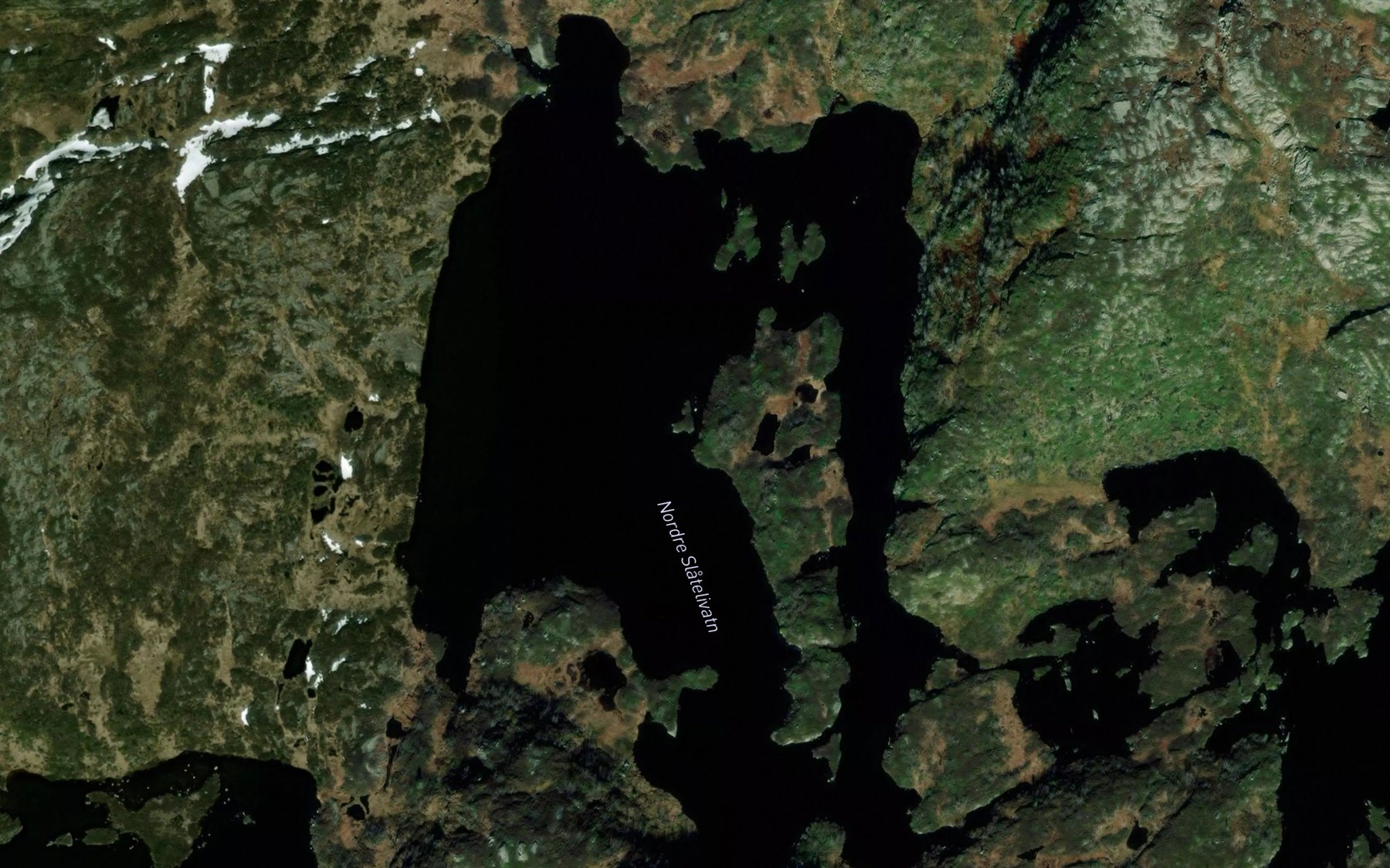 Satellite map of the Slattelivatnet