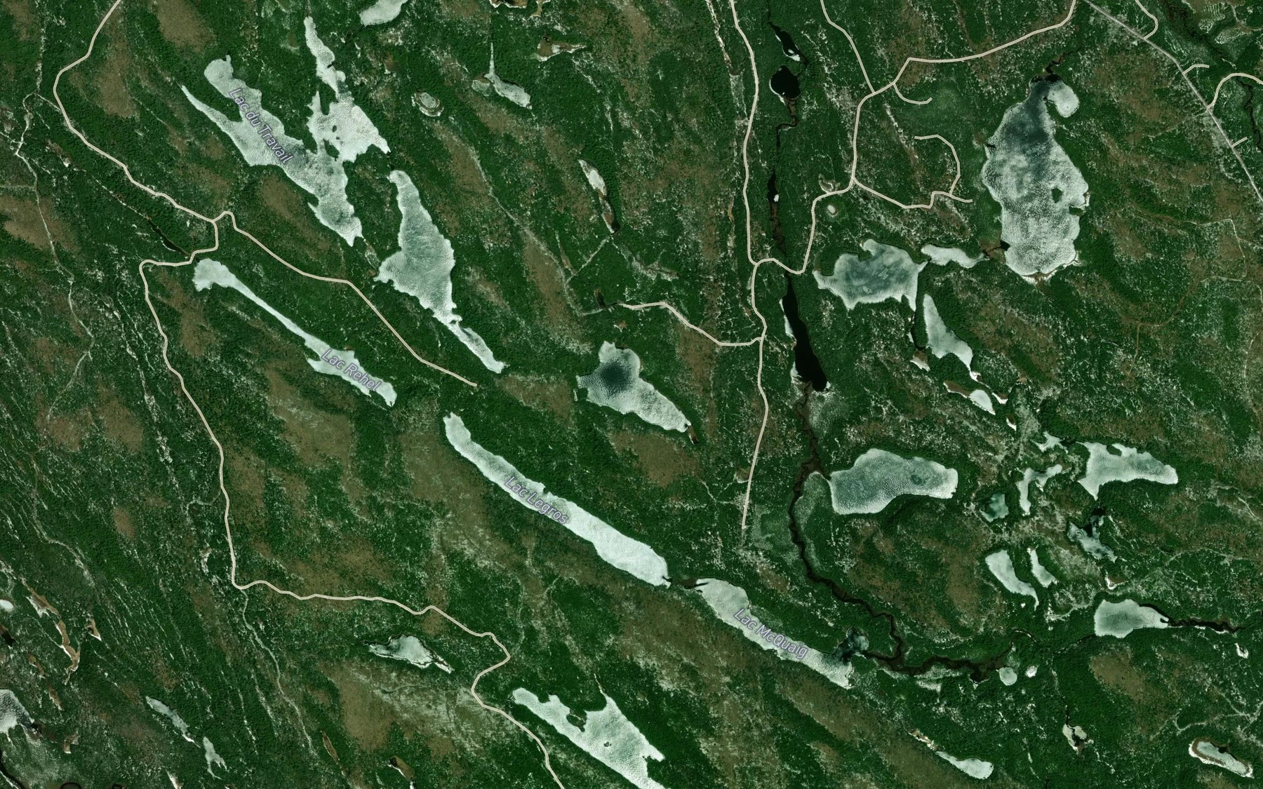 Satellite map of the Lac Gerard