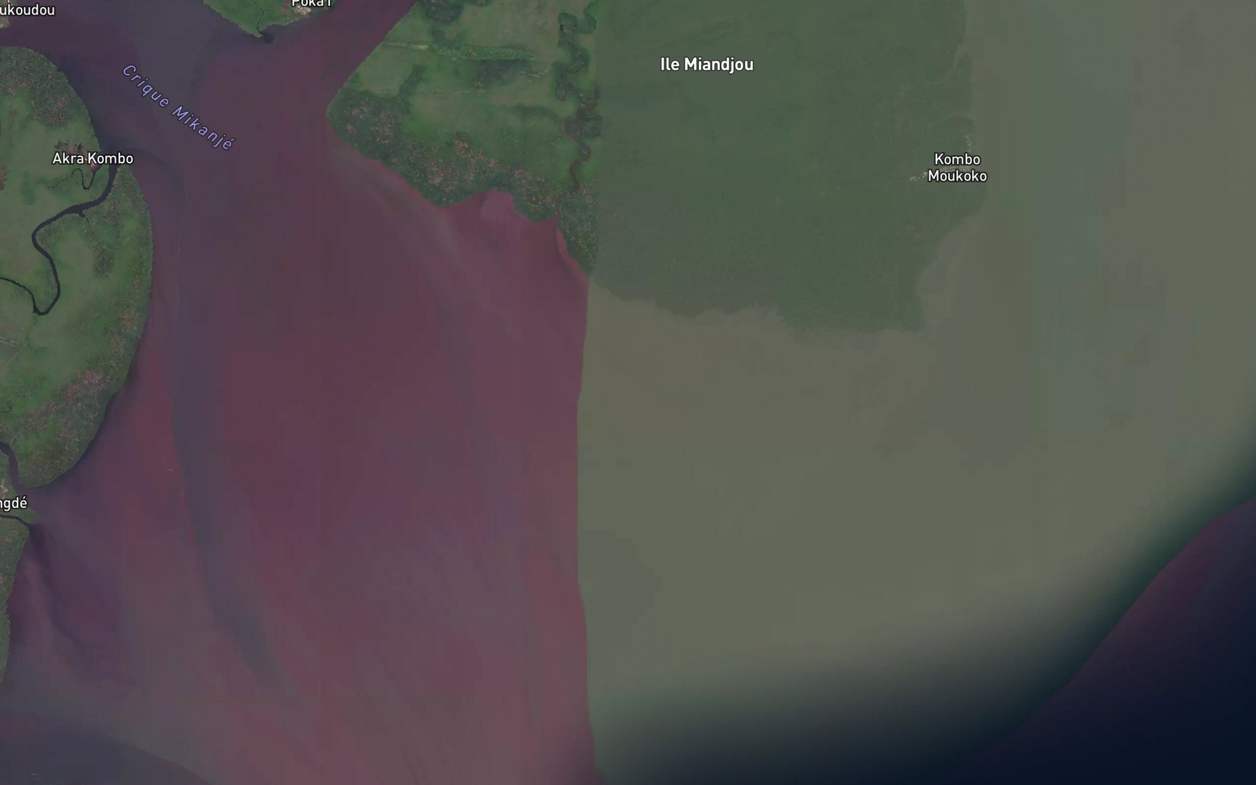 Satellite map of the Baie Mokouchou