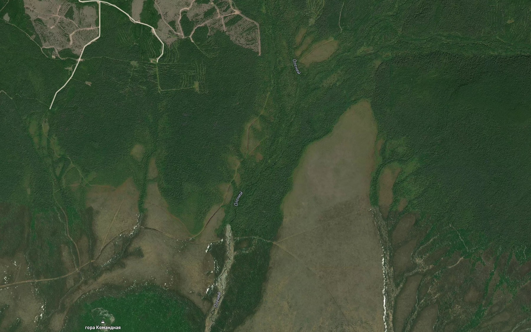 Satellite map of the Listvennichnyy