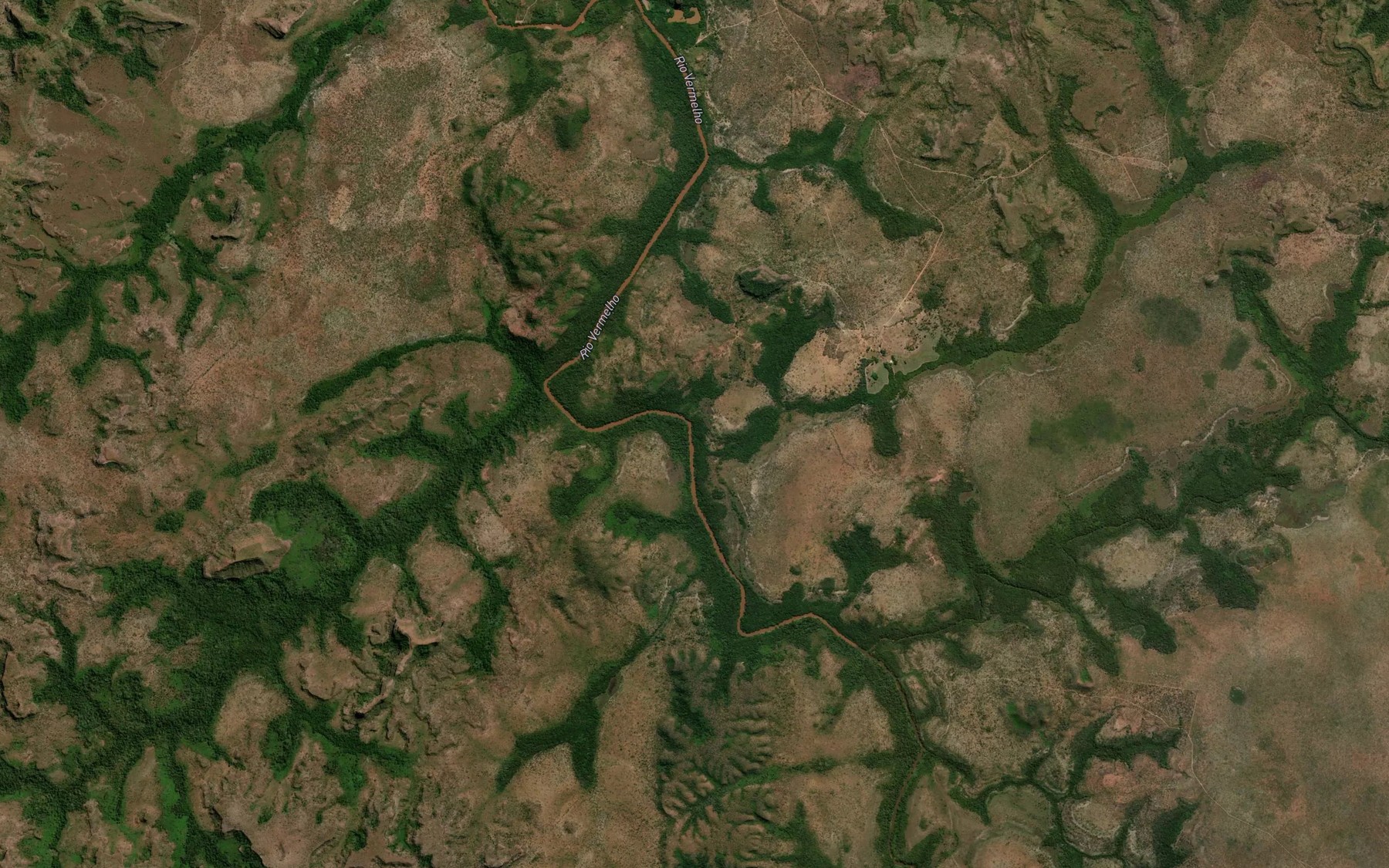 Satellite map of the Corrego Atolador